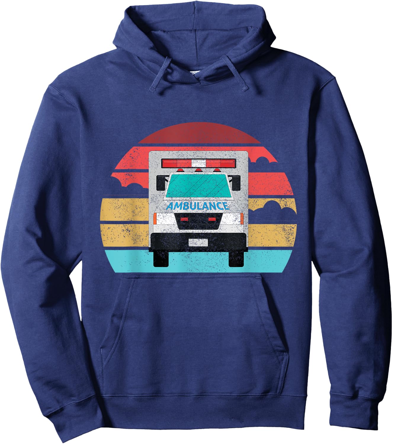 Ambulance Truck Birthday EMT for Boys Girls Toddlers Hoodie - Hoodie | Navy