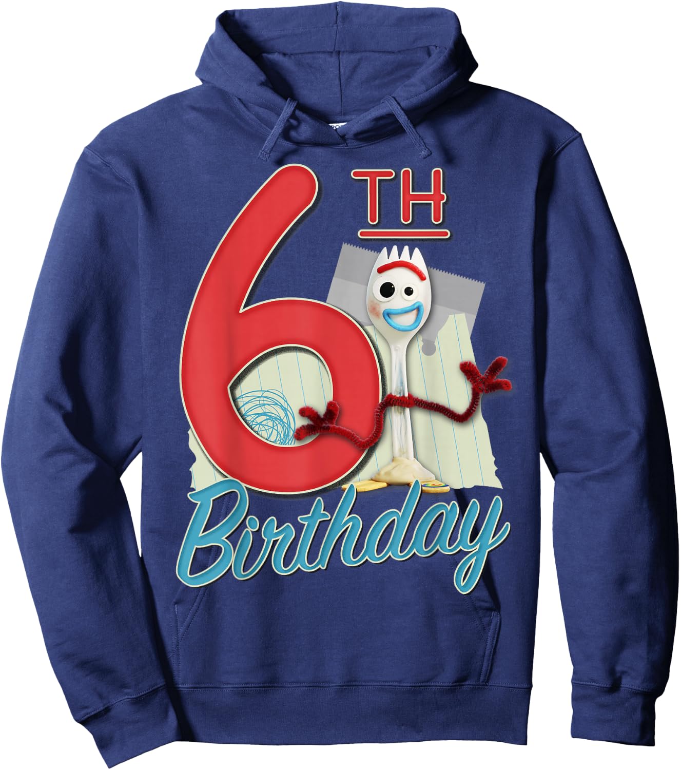 Disney Pixar Toy Story 4 Forky 6th Birthday Hoodie - Hoodie | Navy