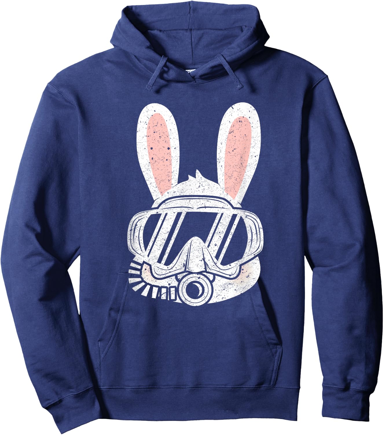 Diving Easter Bunny funny Rabbit Mask Egg Dive design & Gift Hoodie - Hoodie | Navy