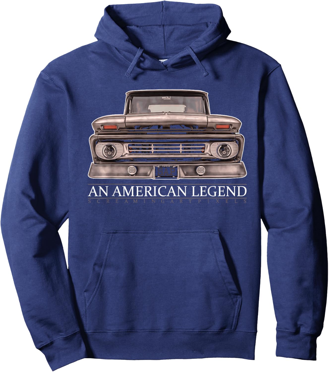 1962 Custom, C10 Truck, Classic C10 Truck Grille Hoodie - Hoodie | Navy