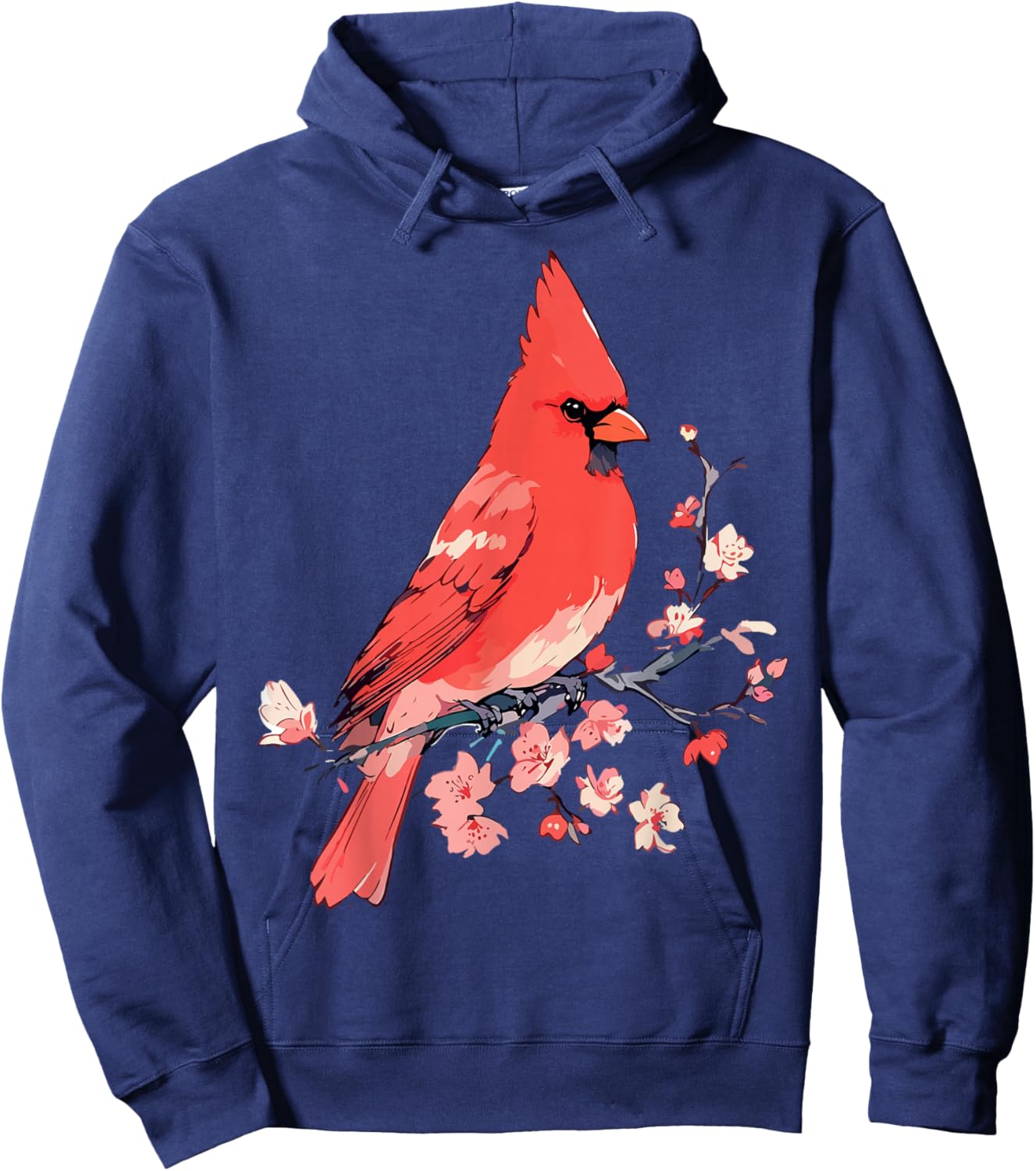 Cardinal bird. Nature's ruby. Beauty in red. Hoodie - Hoodie | Navy