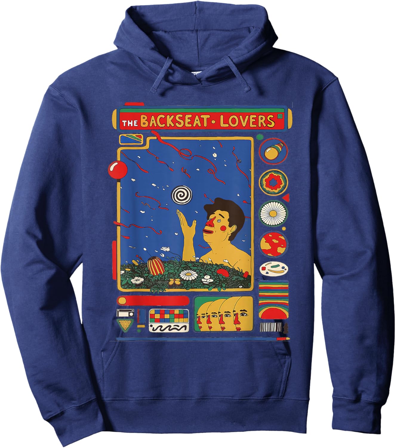 Retro The Backseat Lovers Waiting to Spill Love Music Lover Hoodie - Hoodie | Navy