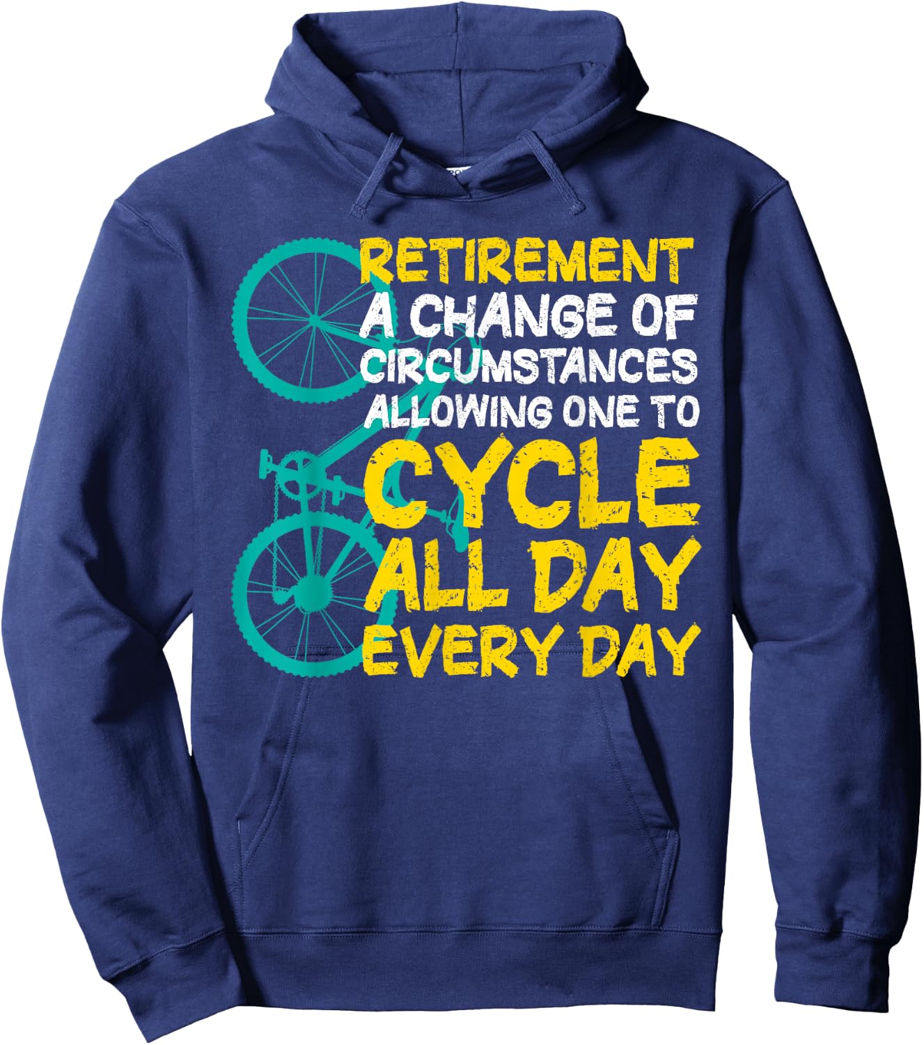 Retirement Cycle Cyclist Bicycling Hoodie - Hoodie | Navy