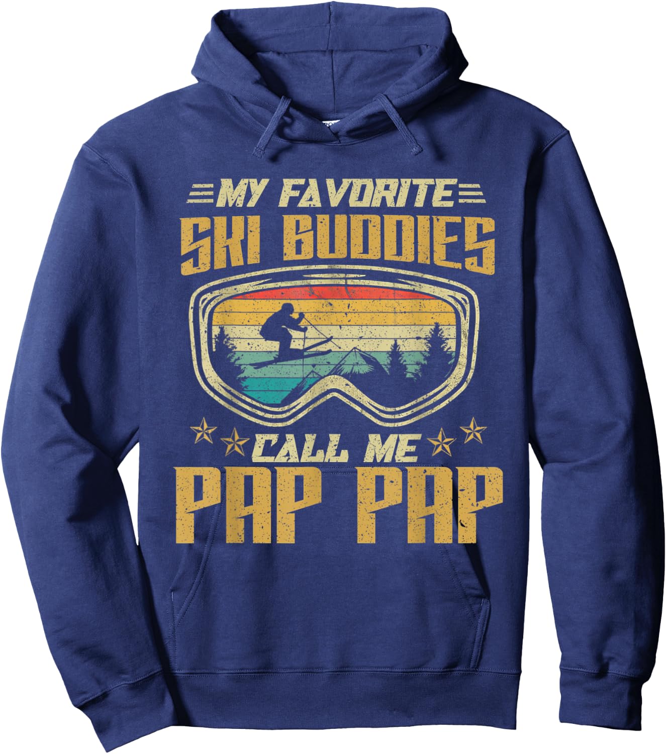 Skiing - My Favorite Ski Buddies Call Me Pap Pap Hoodie - Hoodie | Navy