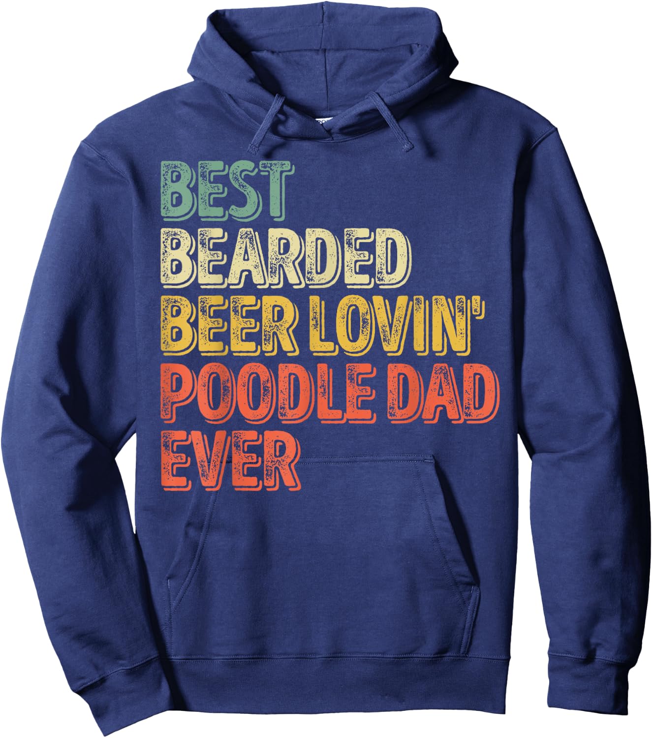 Best Bearded Beer Lovin Poodle Dad Shirt Pet Lover Owner Hoodie - Hoodie | Navy