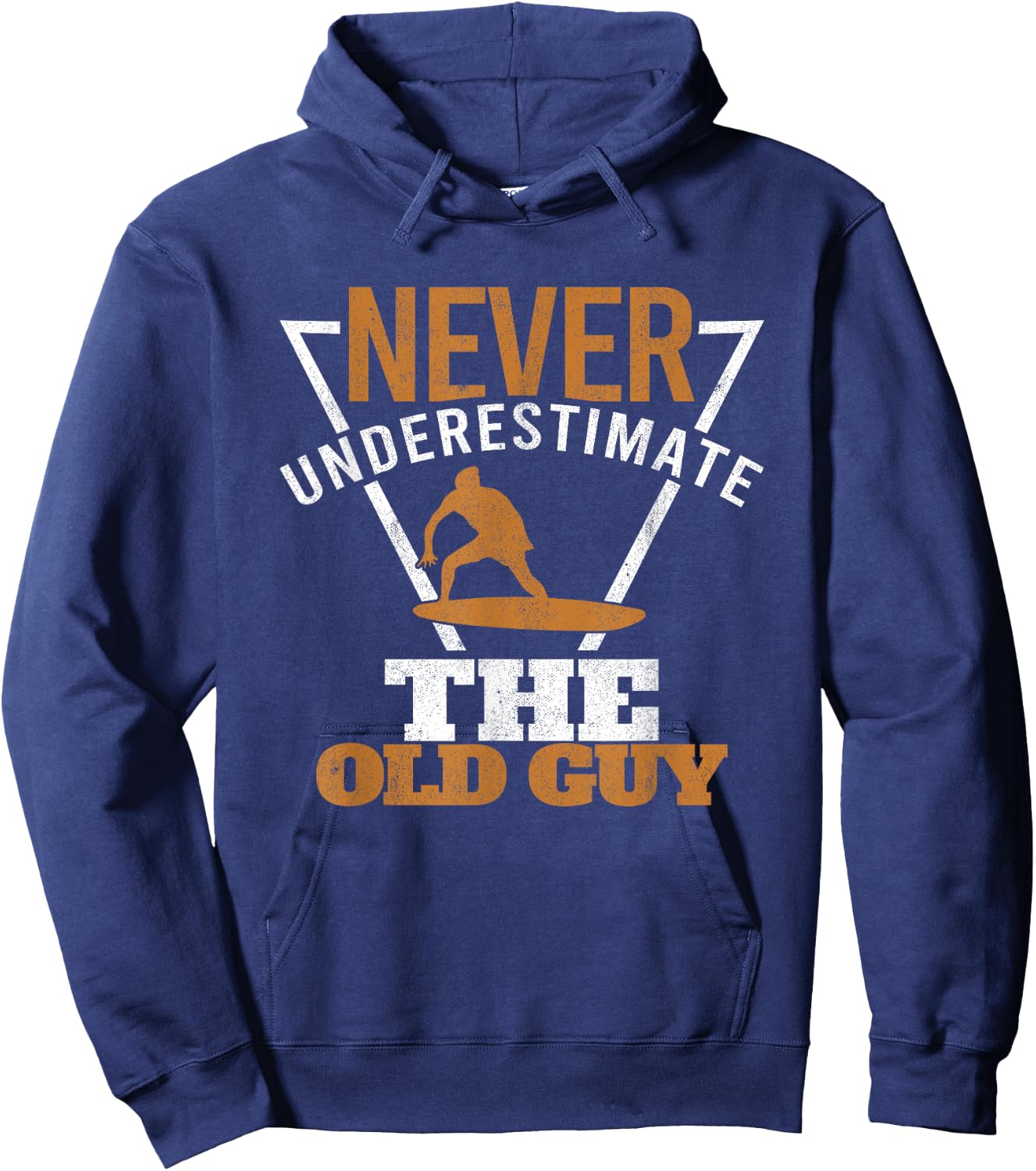 Surfer Grandpa Surfing Old Guy Surfers Fathers Day Surf Hoodie - Hoodie | Navy