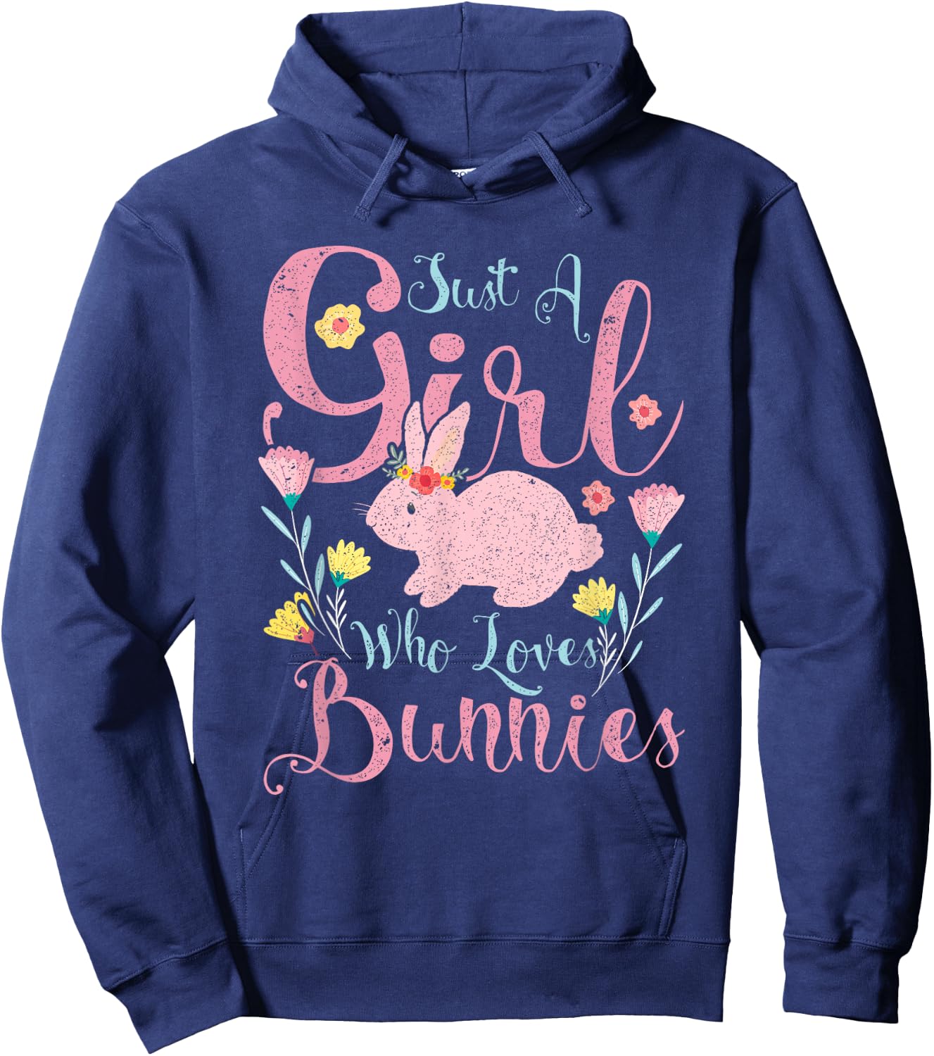 Just A Girl Who Loves Bunnies Rabbit Hoodie - Hoodie | Navy