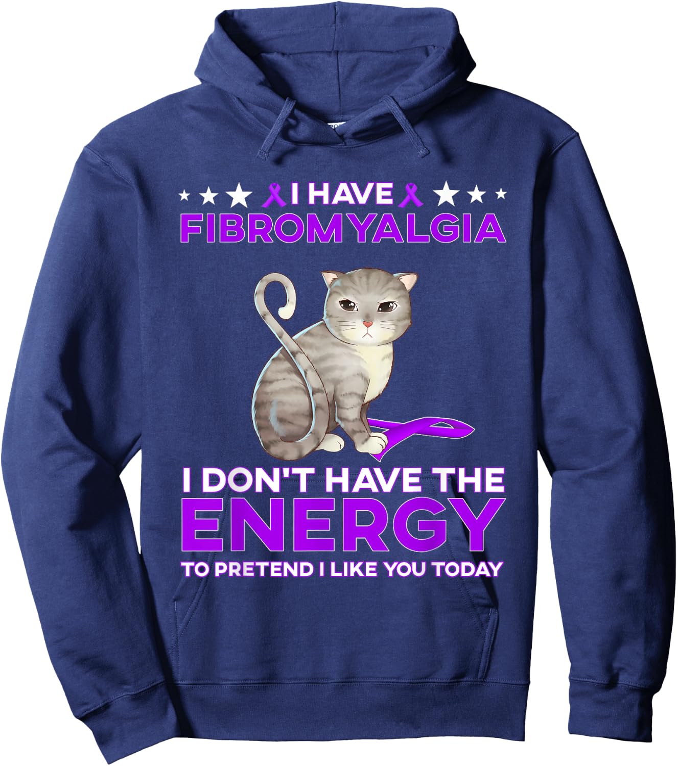 I have Fibromyalgia I don't have the energy Hoodie - Hoodie | Navy