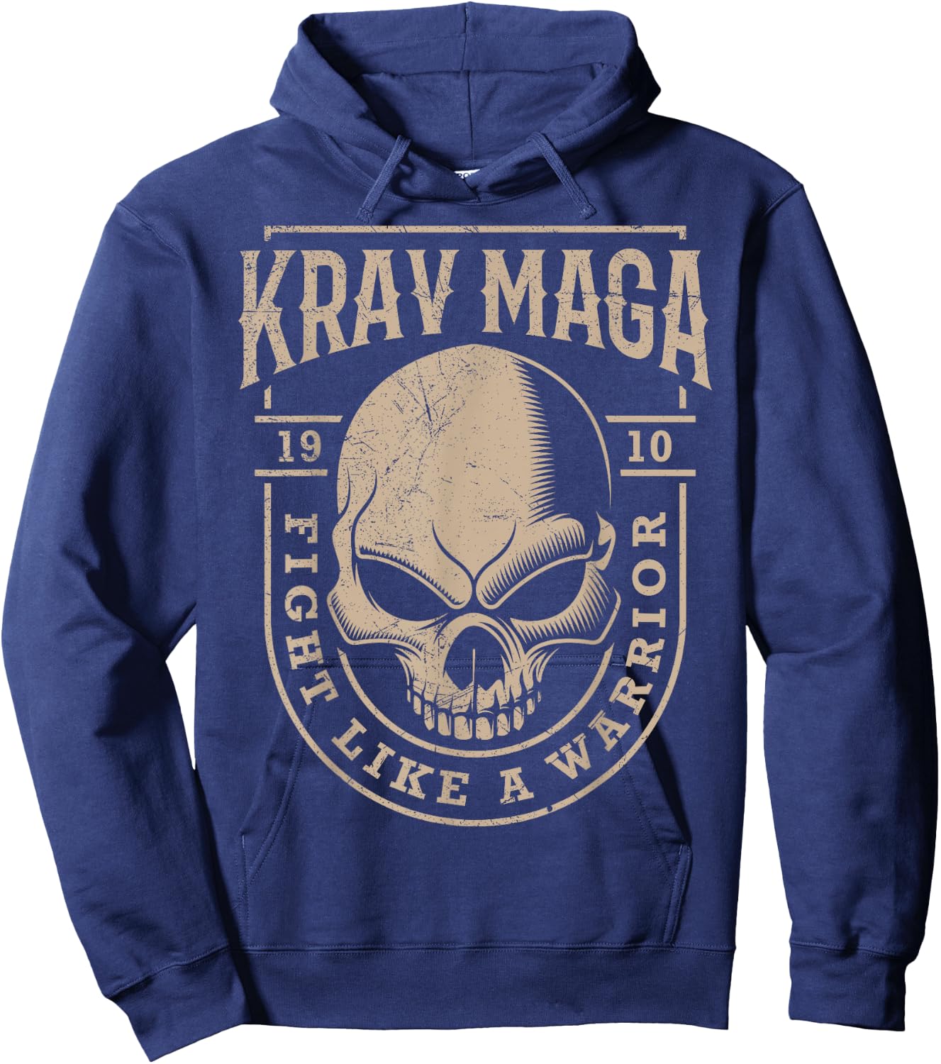 Skull Krav MAGA Warrior - Combat and Self Defense Gift Hoodie - Hoodie | Navy