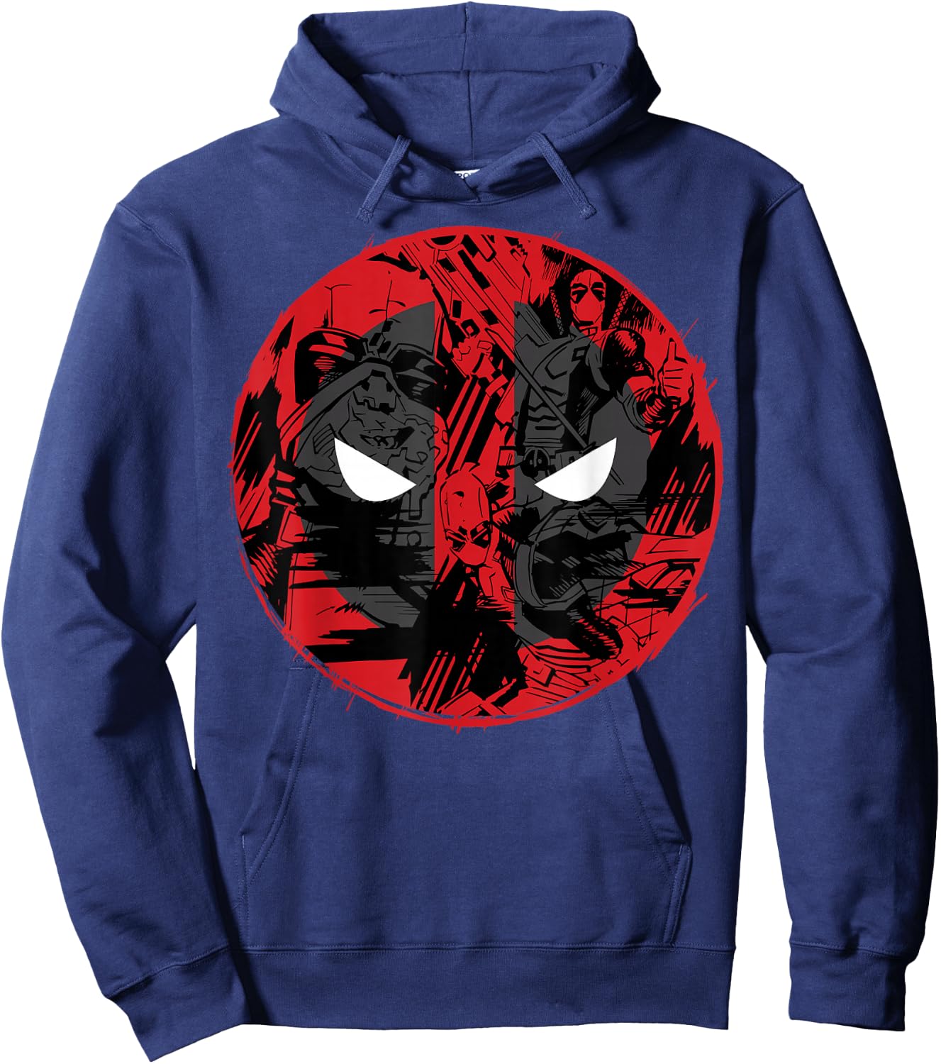 Marvel Deadpool Comic Logo Fill Hoodie - Hoodie | Navy