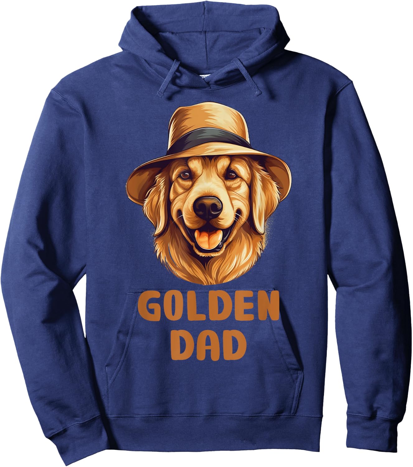 Cute Golden Retriever Dad Dog Lover Gift Funny Golden Owner Men Women Kids Hoodie - Hoodie | Navy