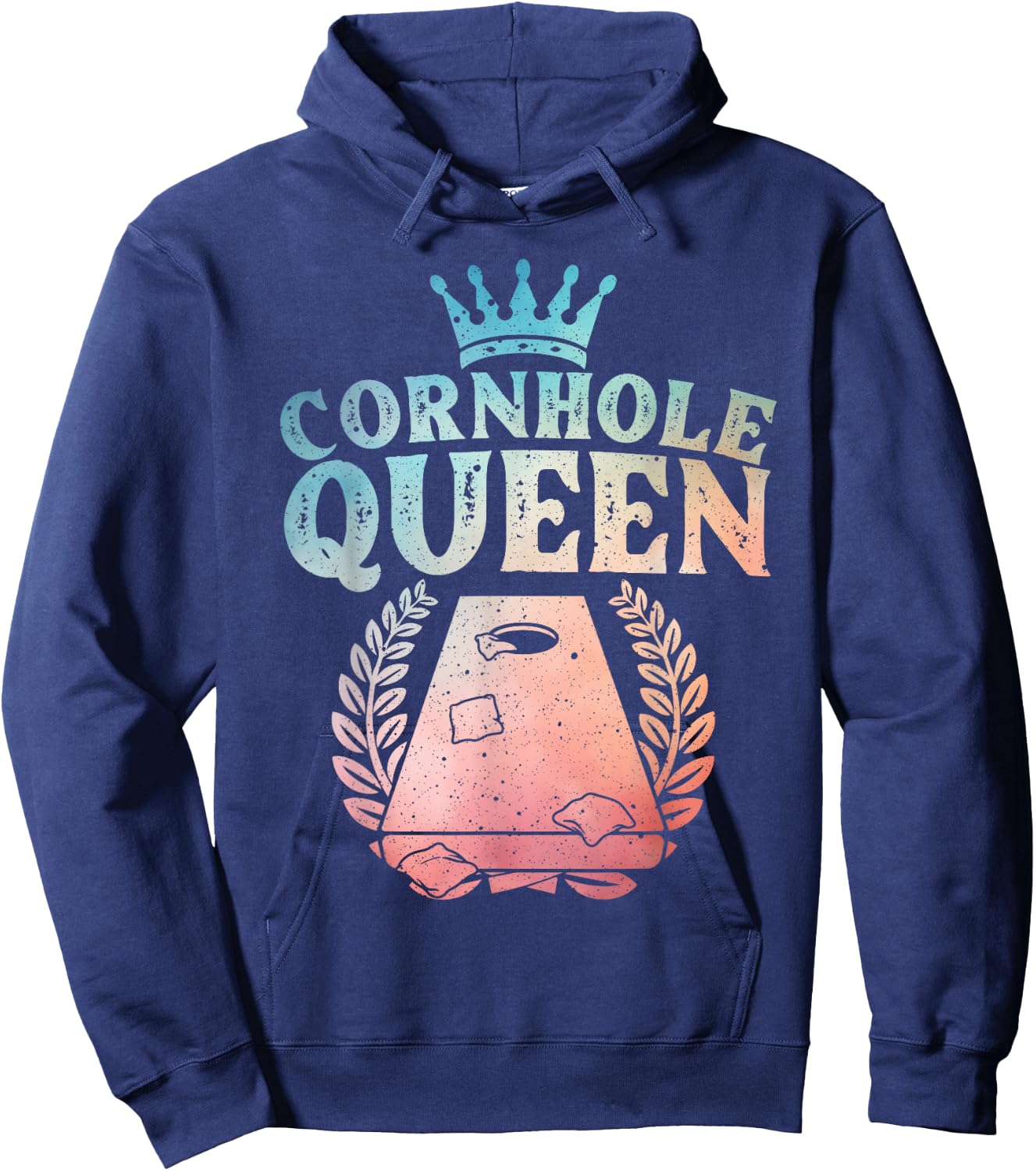 Cool Cornhole Queen Design Girls Cornhole Players Hoodie - Hoodie | Navy