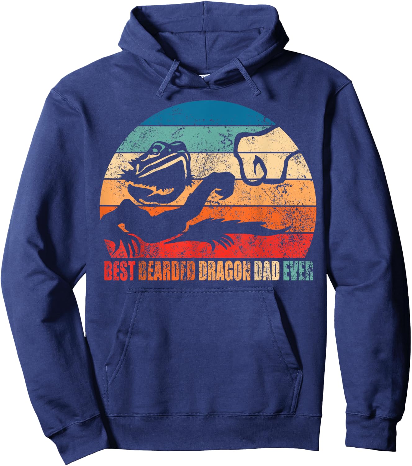 Best Bearded Dragon Dad Ever Fist Bump Men Gift Son Daughter Hoodie - Hoodie | Navy