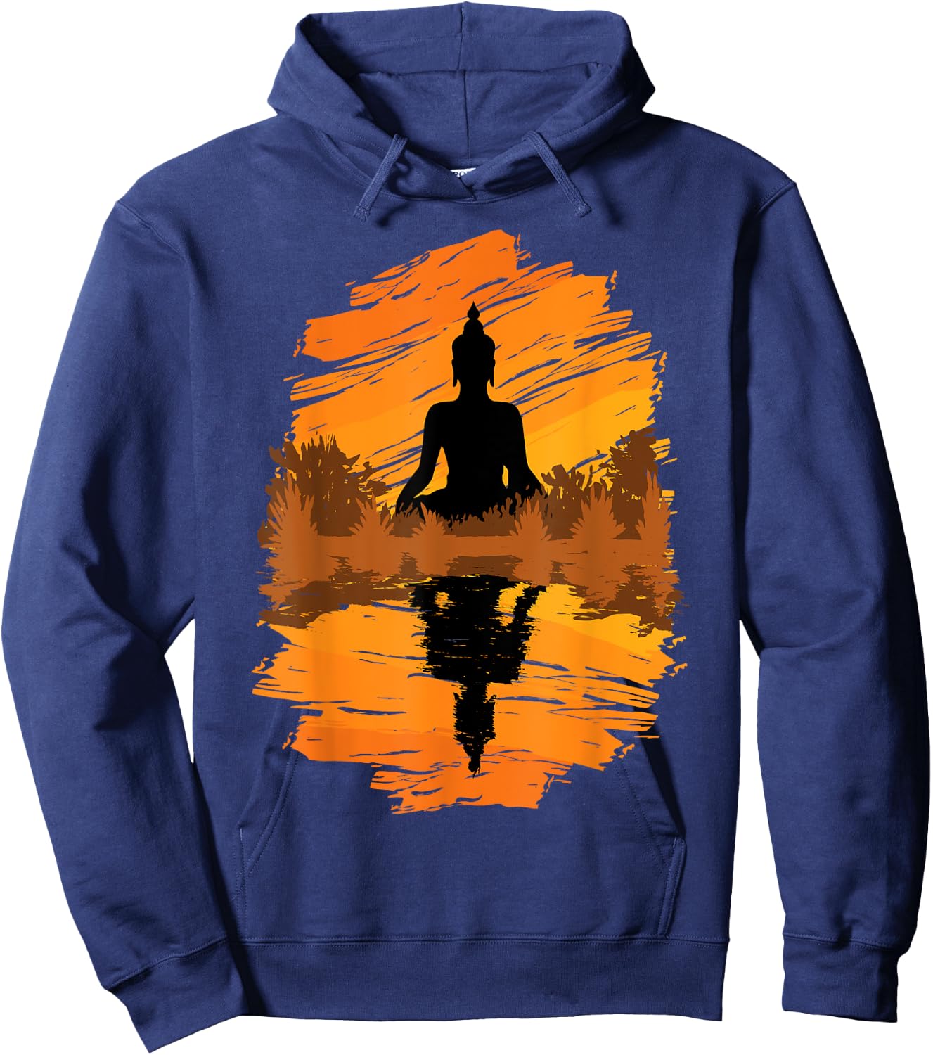 Zen Buddha Spiritual Asian Style Meditation Peace Hoodie - Hoodie | Navy