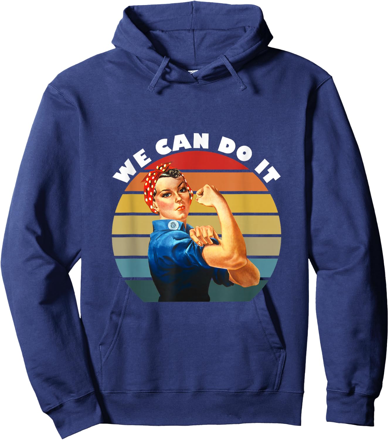We Can Do It, Rosie The Riveter Hoodie - Hoodie | Navy