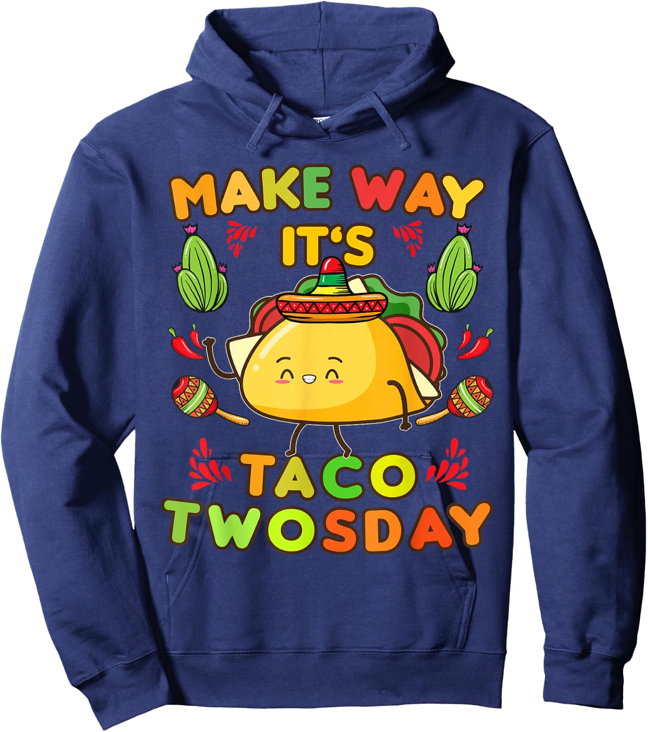 Taco Twosday Birthday Party 2nd Birthday party Taco Twosday Hoodie - Hoodie | Navy