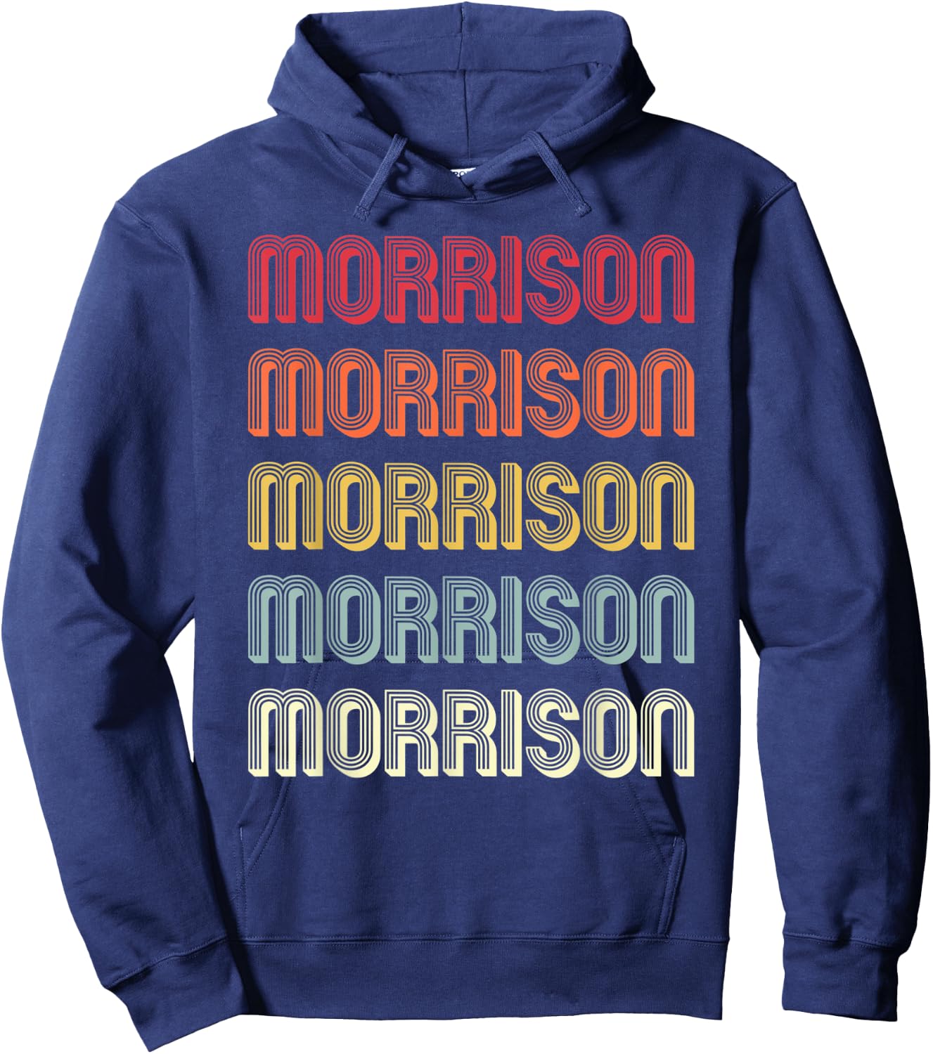 MORRISON Gift Surname Funny Retro Vintage Birthday Reunion Hoodie - Hoodie | Navy