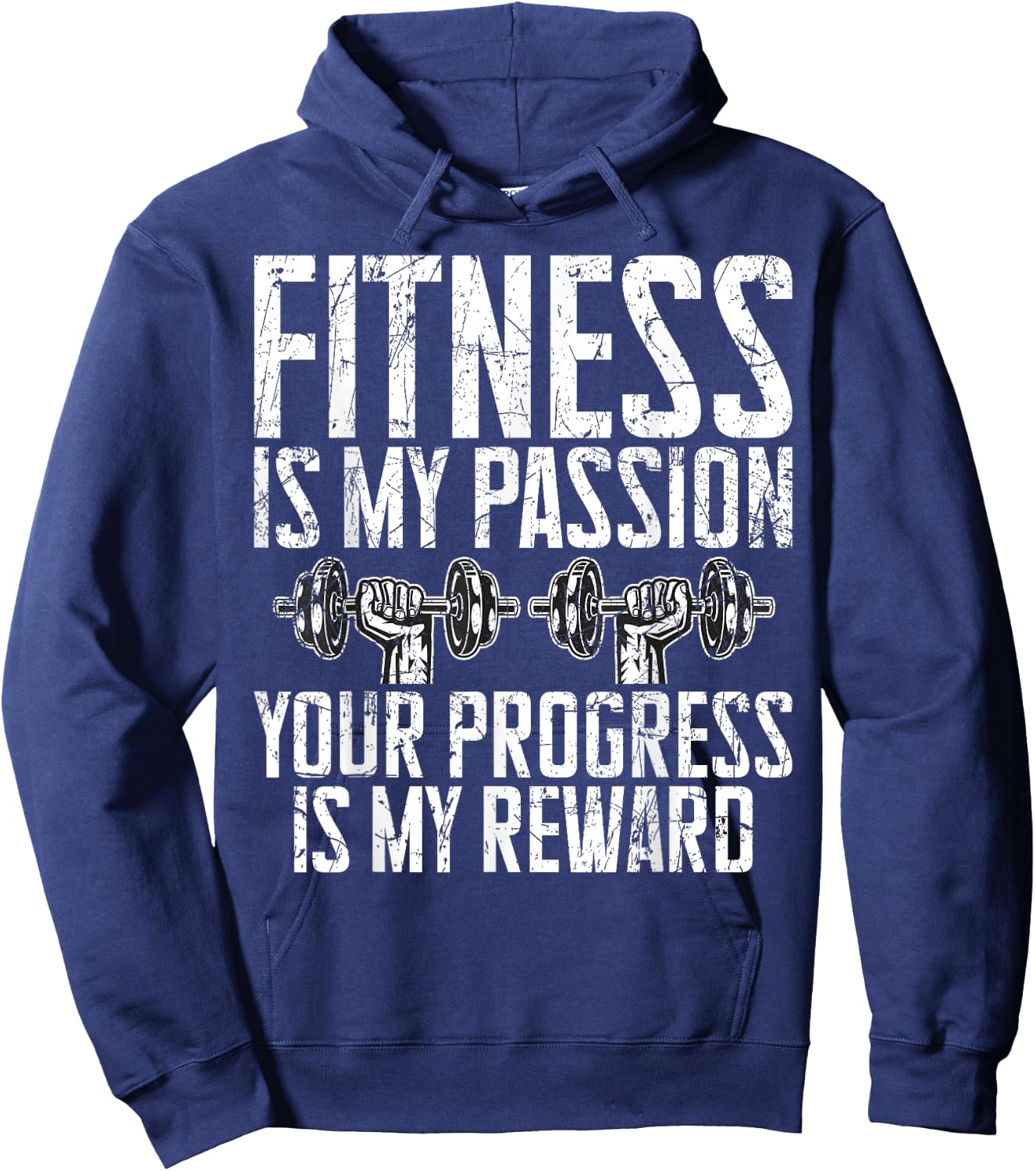 Fitness is my Passion your Progress is my Reward Trainer Hoodie - Hoodie | Navy
