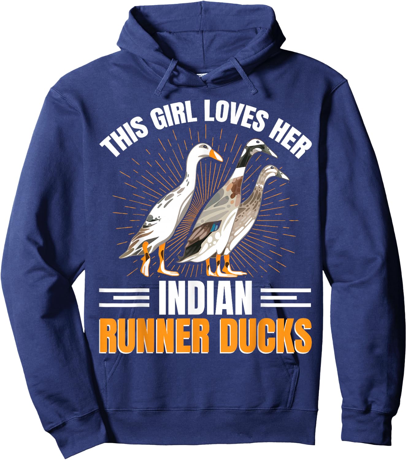 Duck Owner Indian Runner Duck Eggs Indian Runner Duck Toys Hoodie - Hoodie | Navy