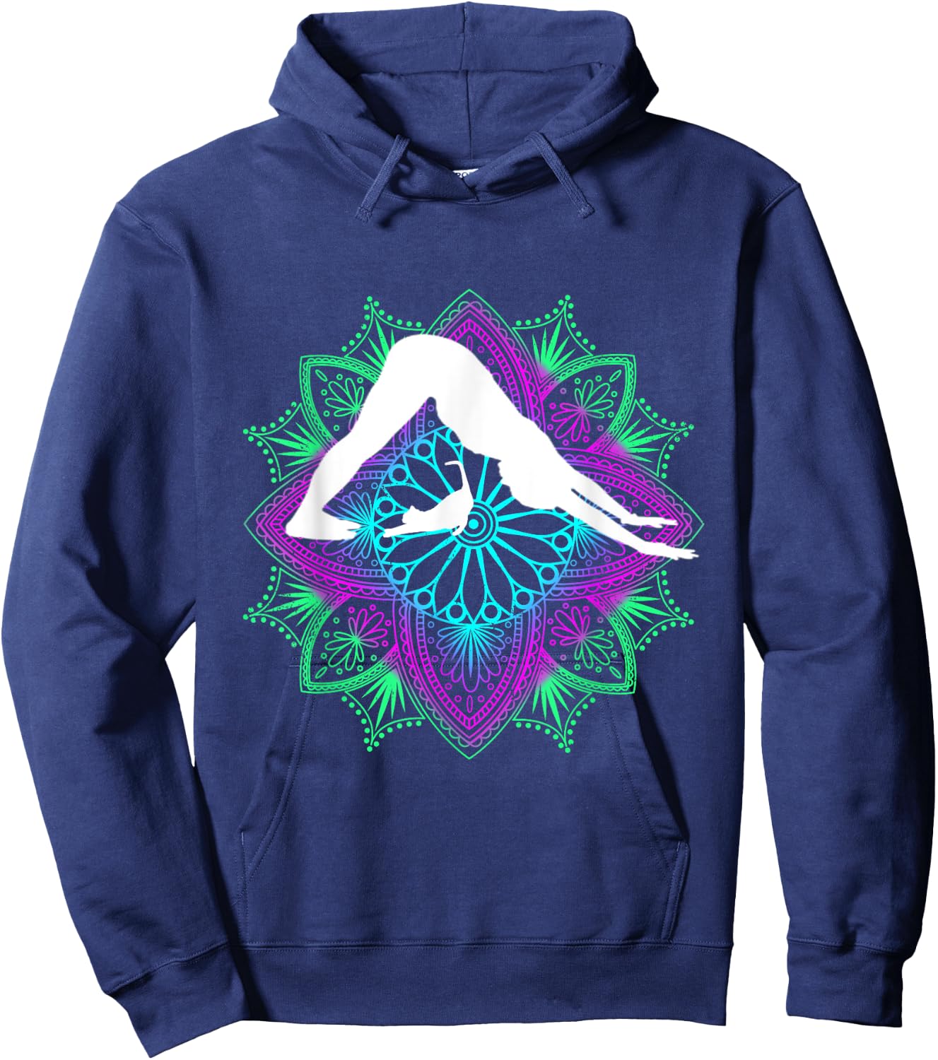 Yoga and cats yoga exercise stretching cat owner pets Hoodie - Hoodie | Navy
