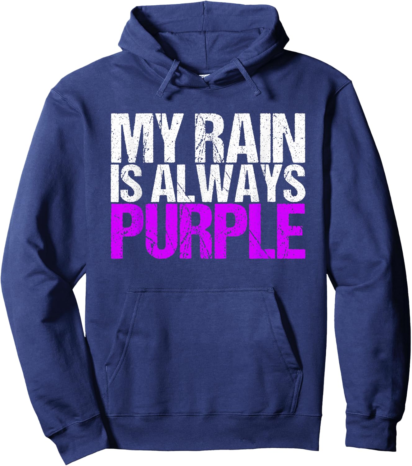 My rain is Always Purple Hoodie - Hoodie | Navy