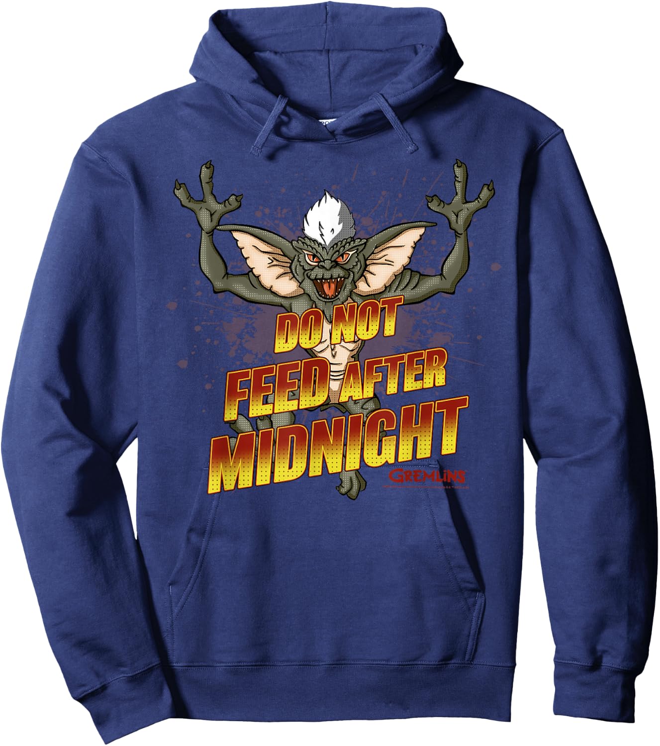 Gremlins Stripe Do Not Feed After Midnight Hoodie - Hoodie | Navy