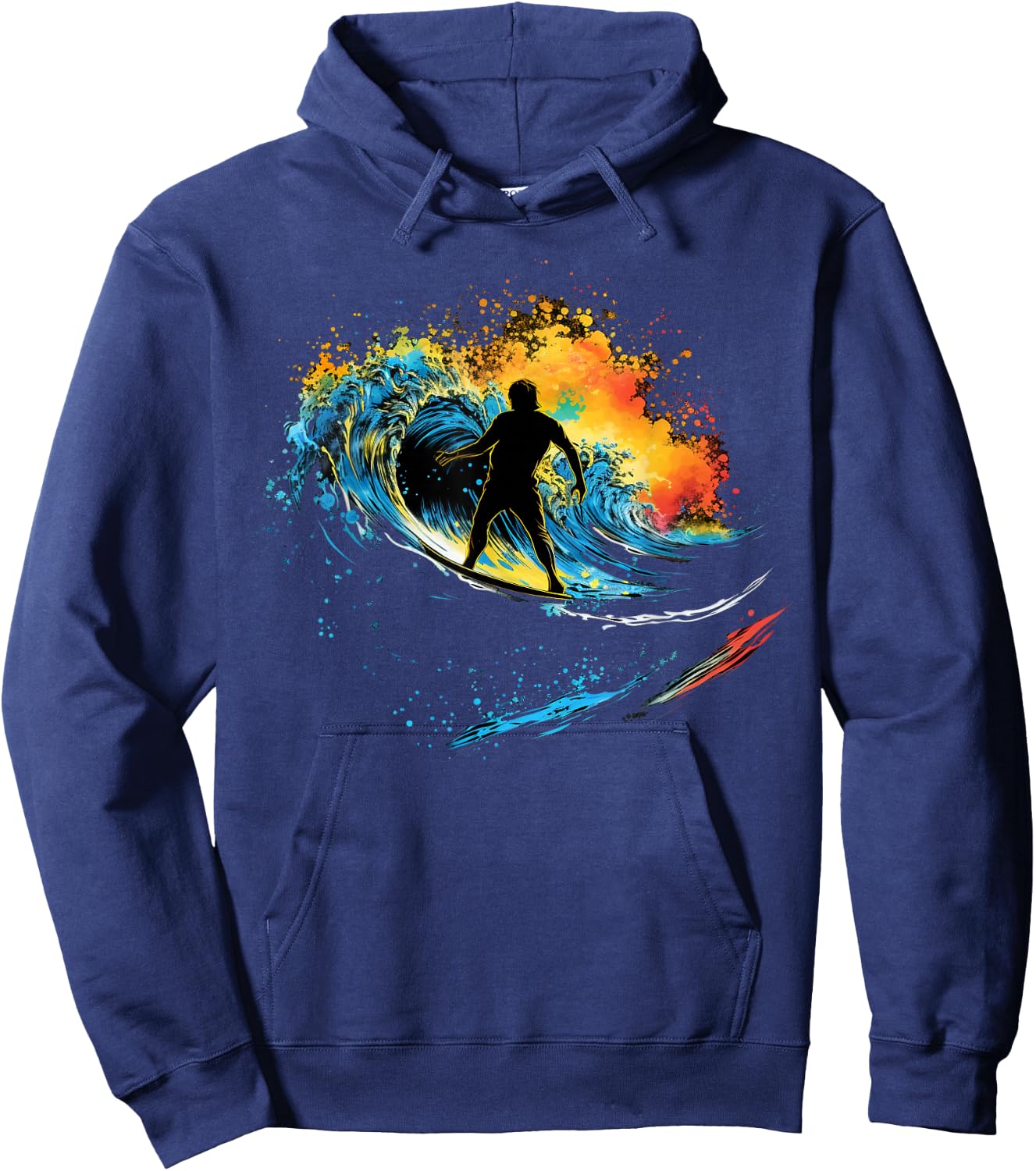 Cool Surfing Boys Graphic Men Surfer Hoodie - Hoodie | Navy