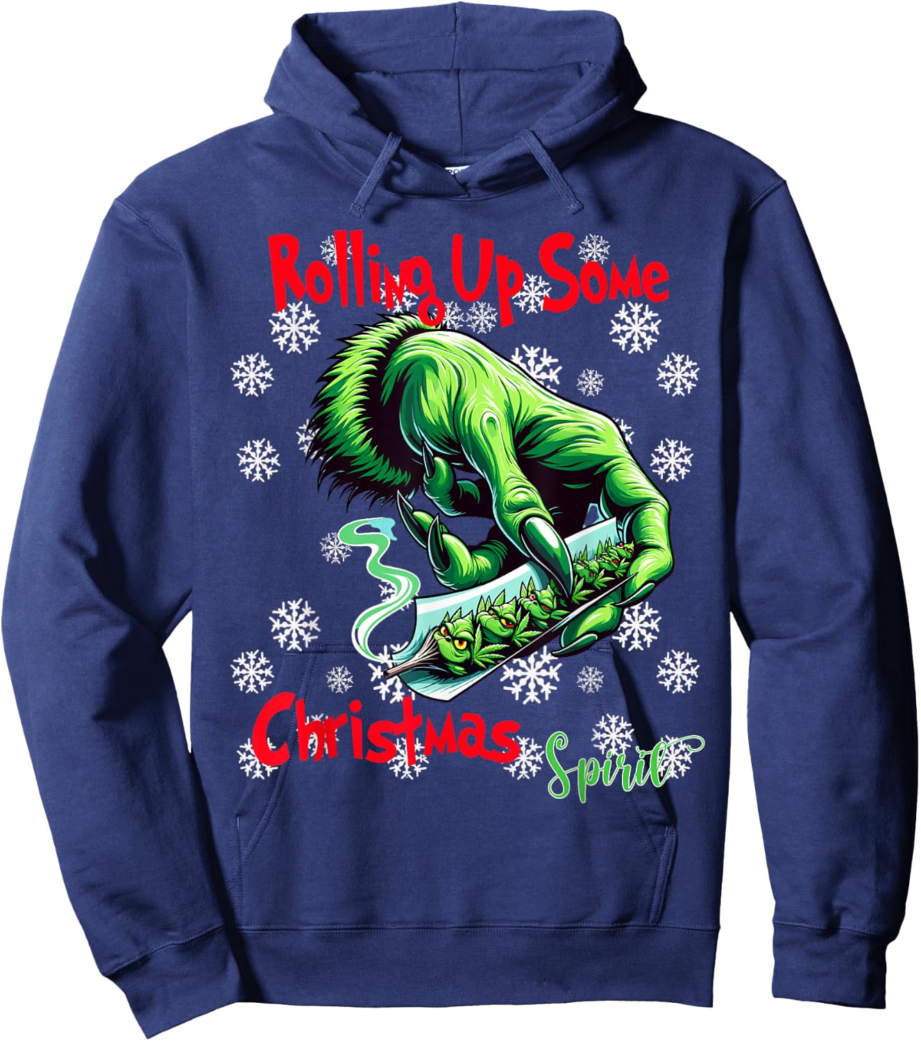 Rolling Up Some Christmas Spirit Christmas Tree Cakes Snack Hoodie - Hoodie | Navy