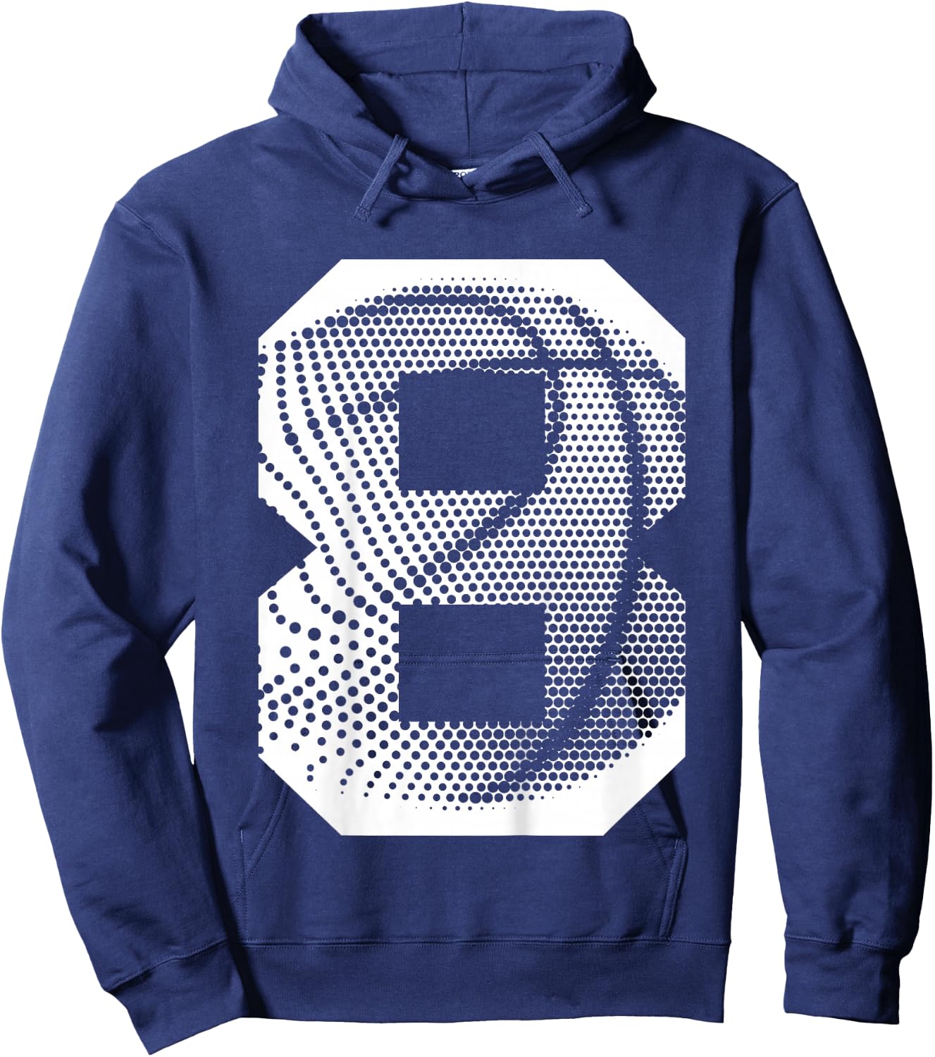 Kids 8th Birthday Boy Basketball Player Basketball 8 Years Old Hoodie - Hoodie | Navy