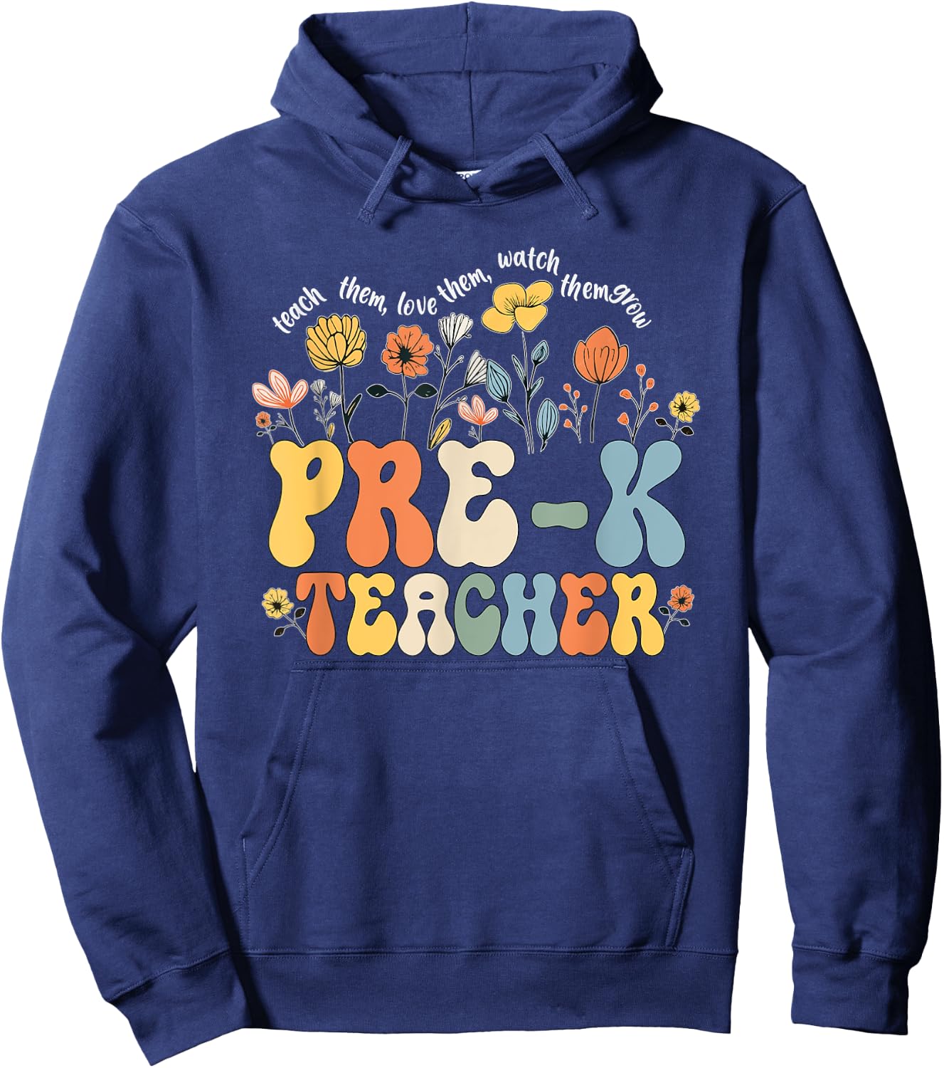 Pre-k Teacher Appreciation Teaching Wildflowers Women Hoodie - Hoodie | Navy