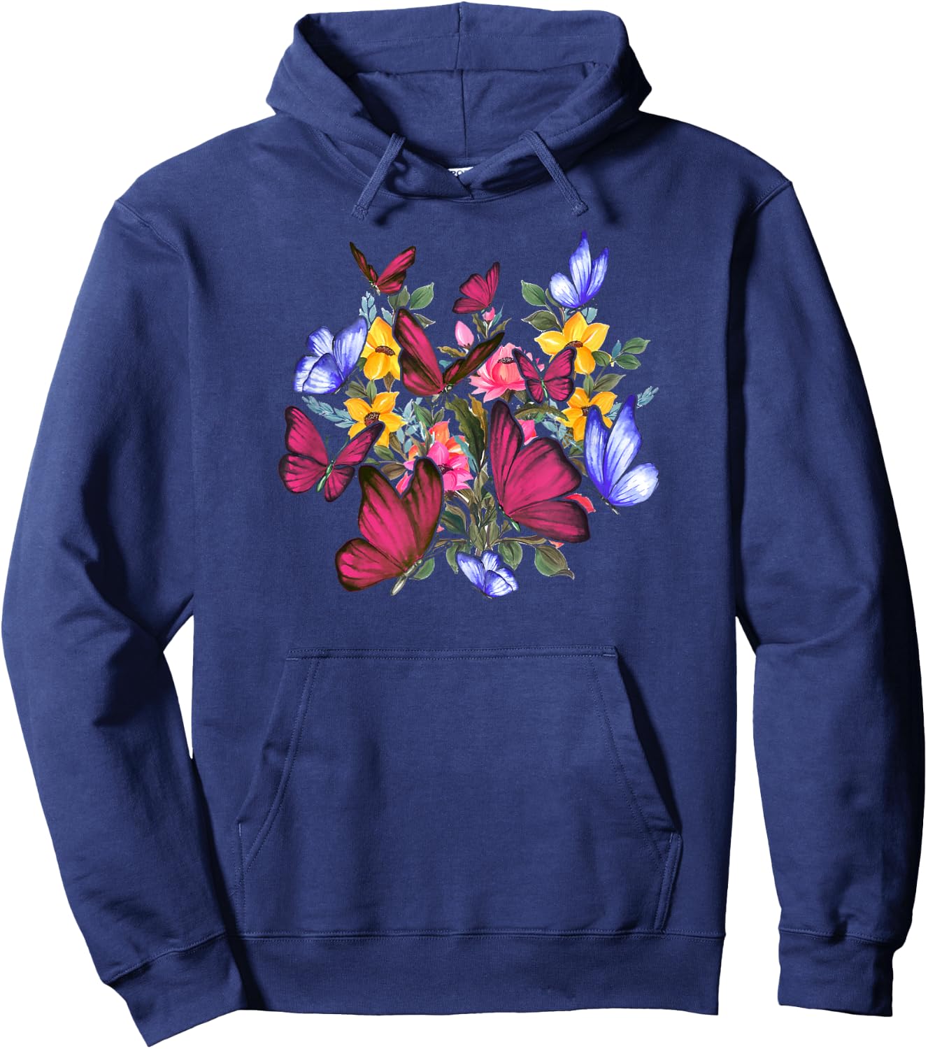 Colorful Cute Butterfly - Butterflies Hoodie - Hoodie | Navy