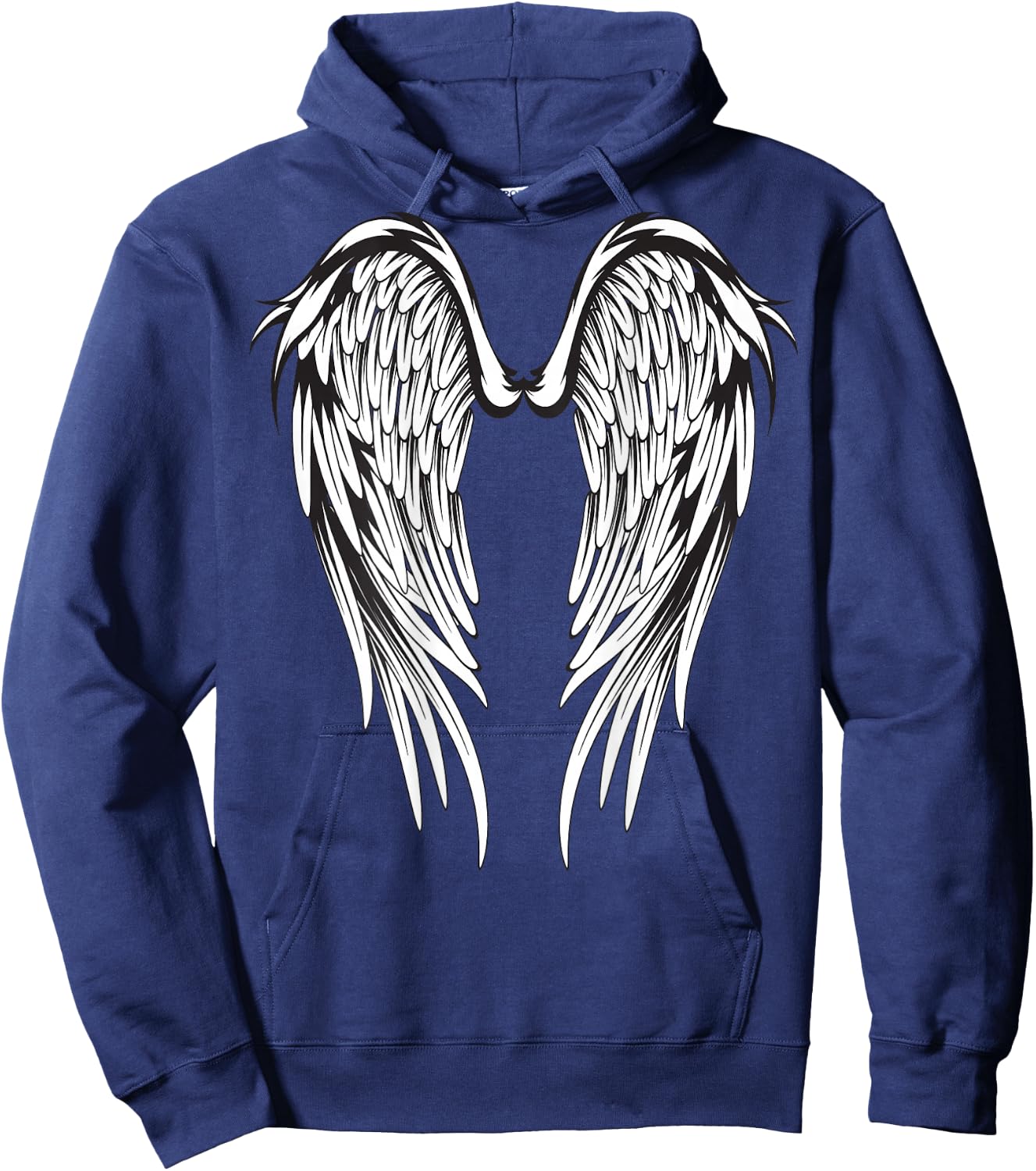 Wings #2 On The Back Side Angel Hoodie - Hoodie | Navy