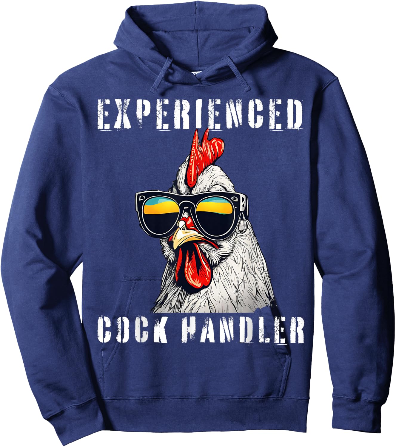 Experienced Cock Handler Funny Rooster Hoodie - Hoodie | Navy