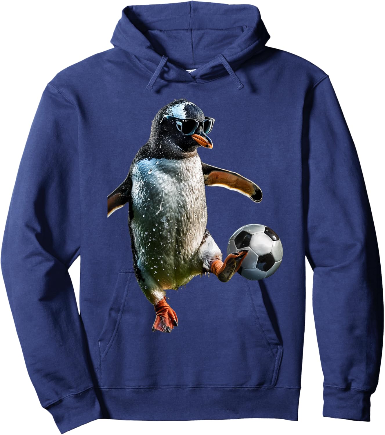 Penguin Soccer Football Hoodie - Hoodie | Navy