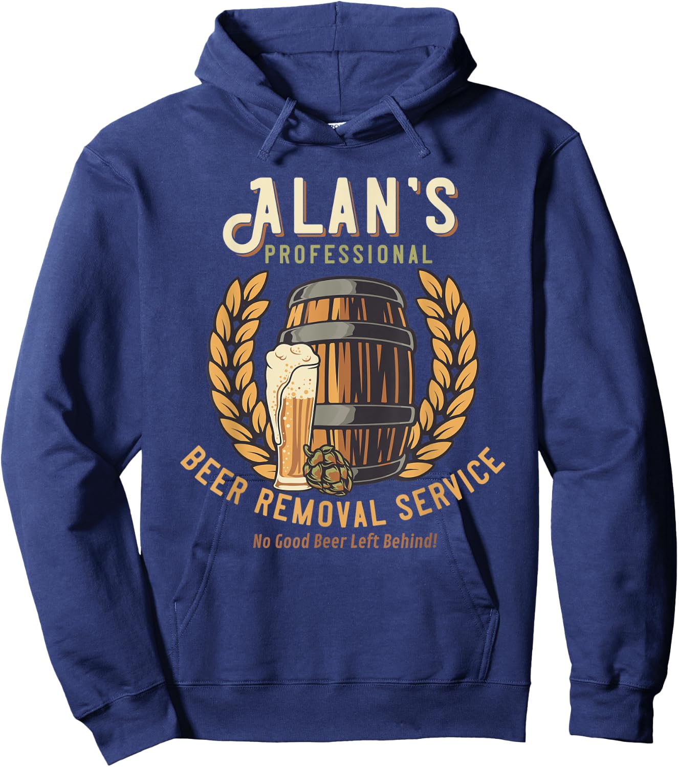 Alan Personalized Funny Professional Beer Removal Hoodie - Hoodie | Navy