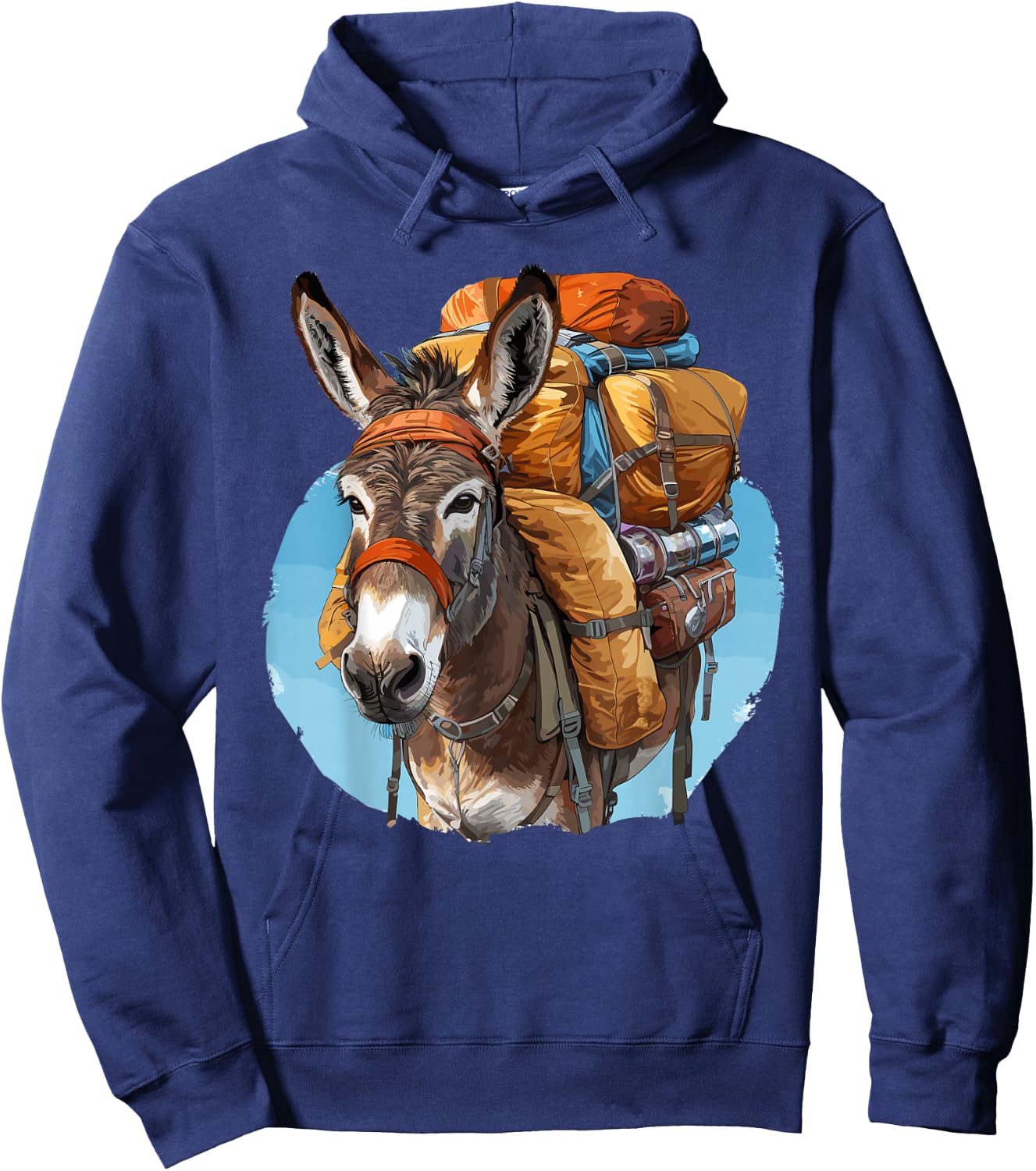 Donkey Mules Pack Mule Hiking Hoodie - Hoodie | Navy