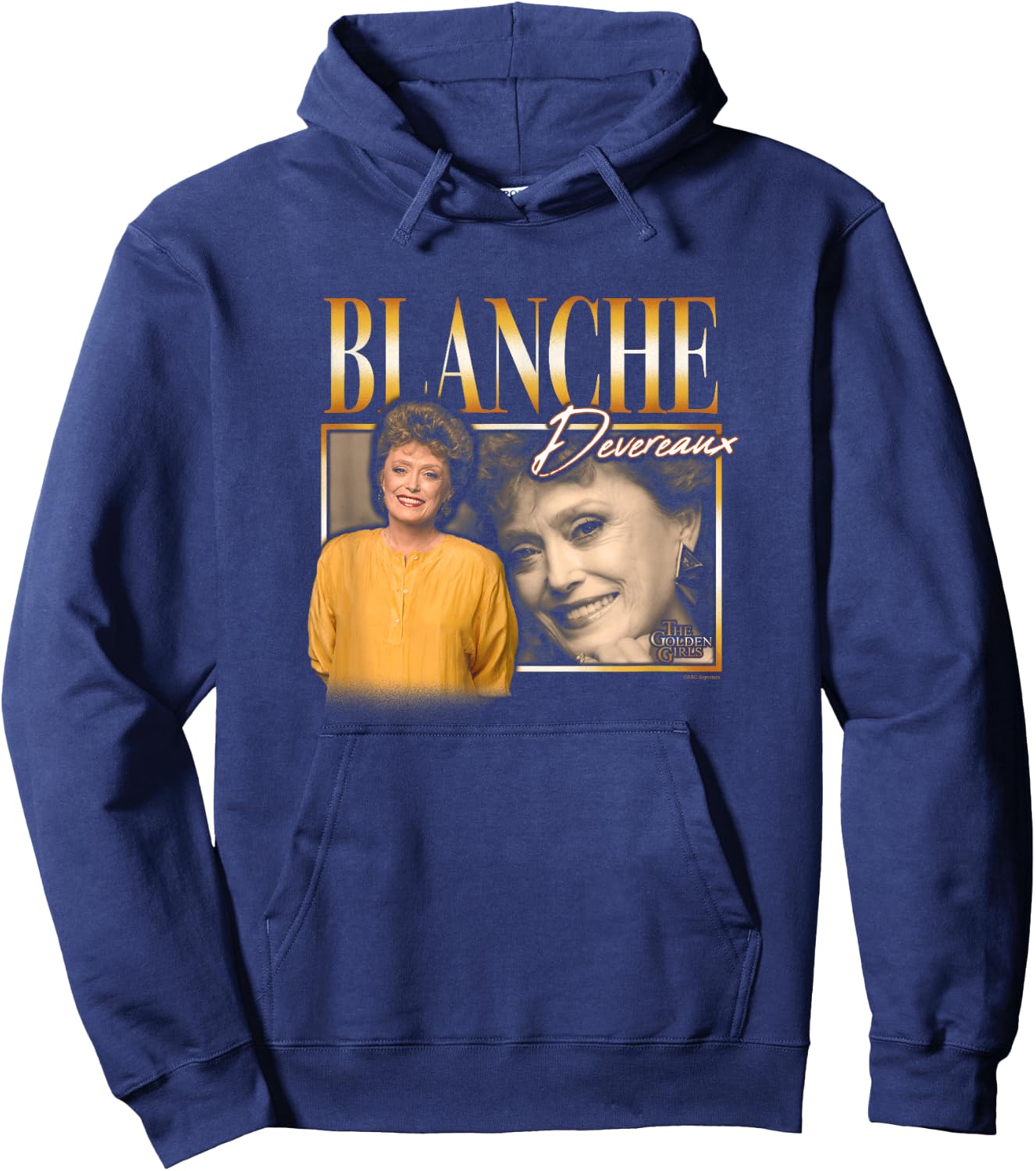 The Golden Girls Iconic Blanche Devereaux 90s Retro Portrait Hoodie - Hoodie | Navy