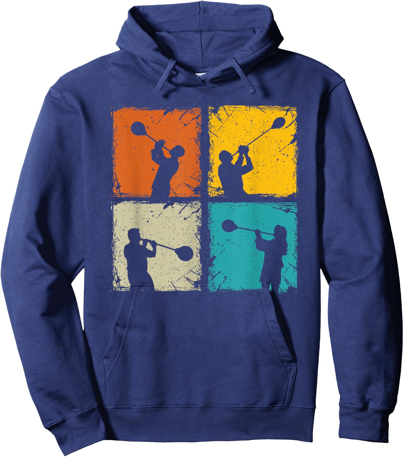 Glass blowing retro squares glassworking - glass blower gift Hoodie - Hoodie | Navy