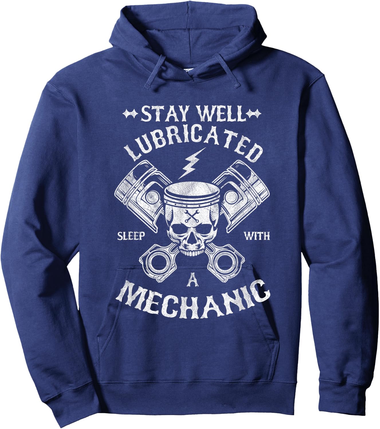 Repair Stay Well Lubricated Sleep with Car Mechanic Hoodie - Hoodie | Navy