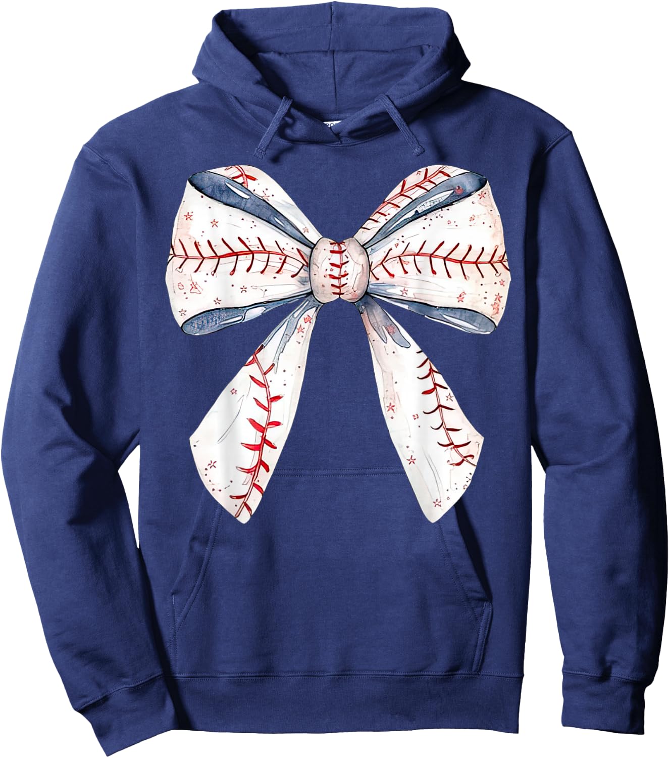 Baseball Mom Coquette Bow Mothers Day Baseball Mama Hoodie - Hoodie | Navy