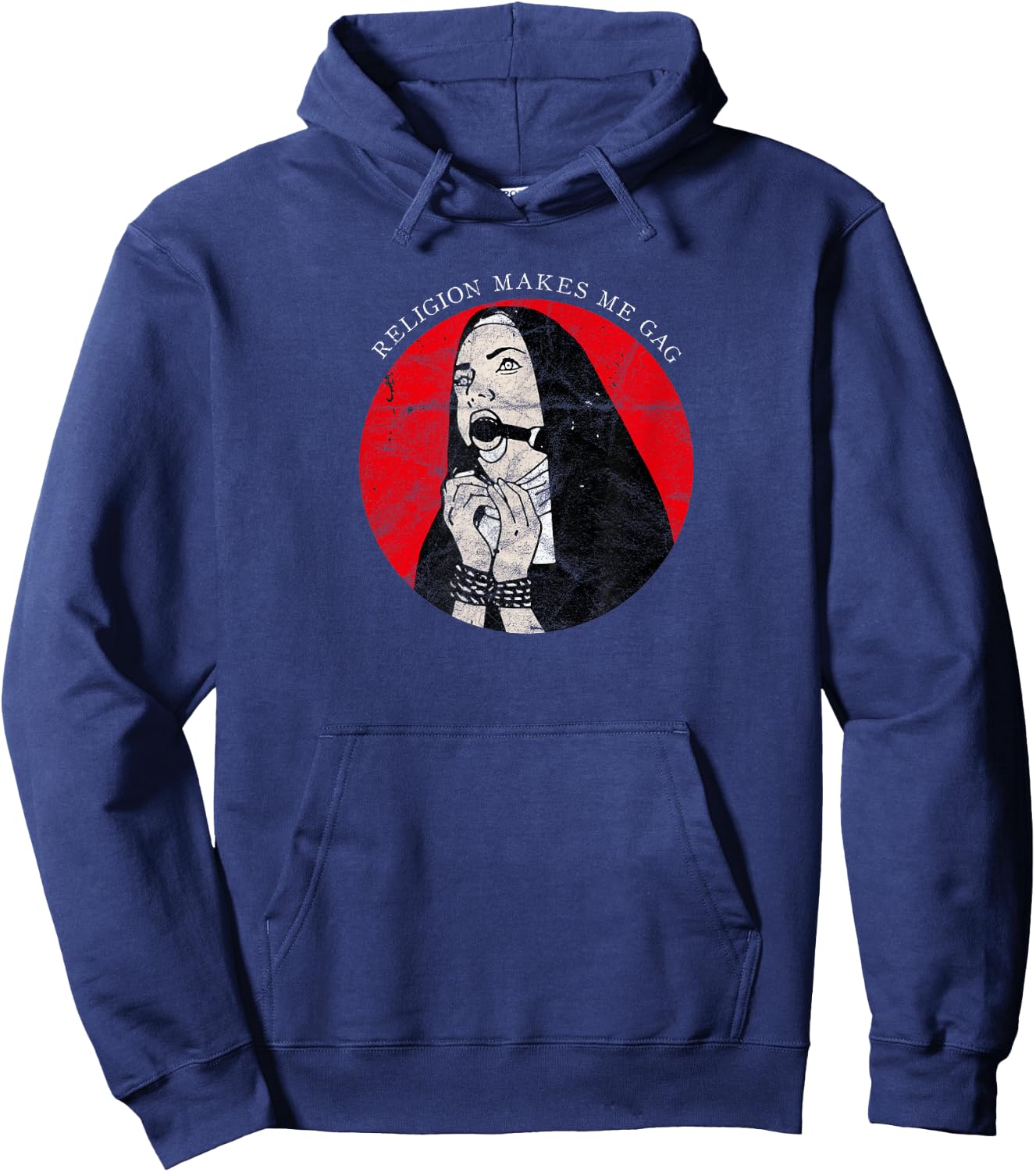 Occult Gothic Grunge Antichrist Nun Satan Devil Black Witch Hoodie - Hoodie | Navy