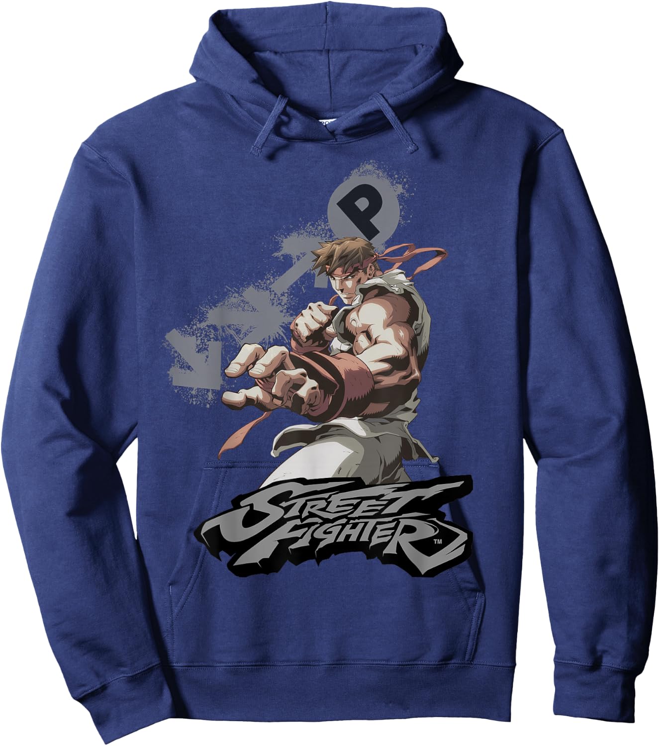Street Fighter Ryu Portrait Fireball Epic Showdown Gamer Hoodie - Hoodie | Navy