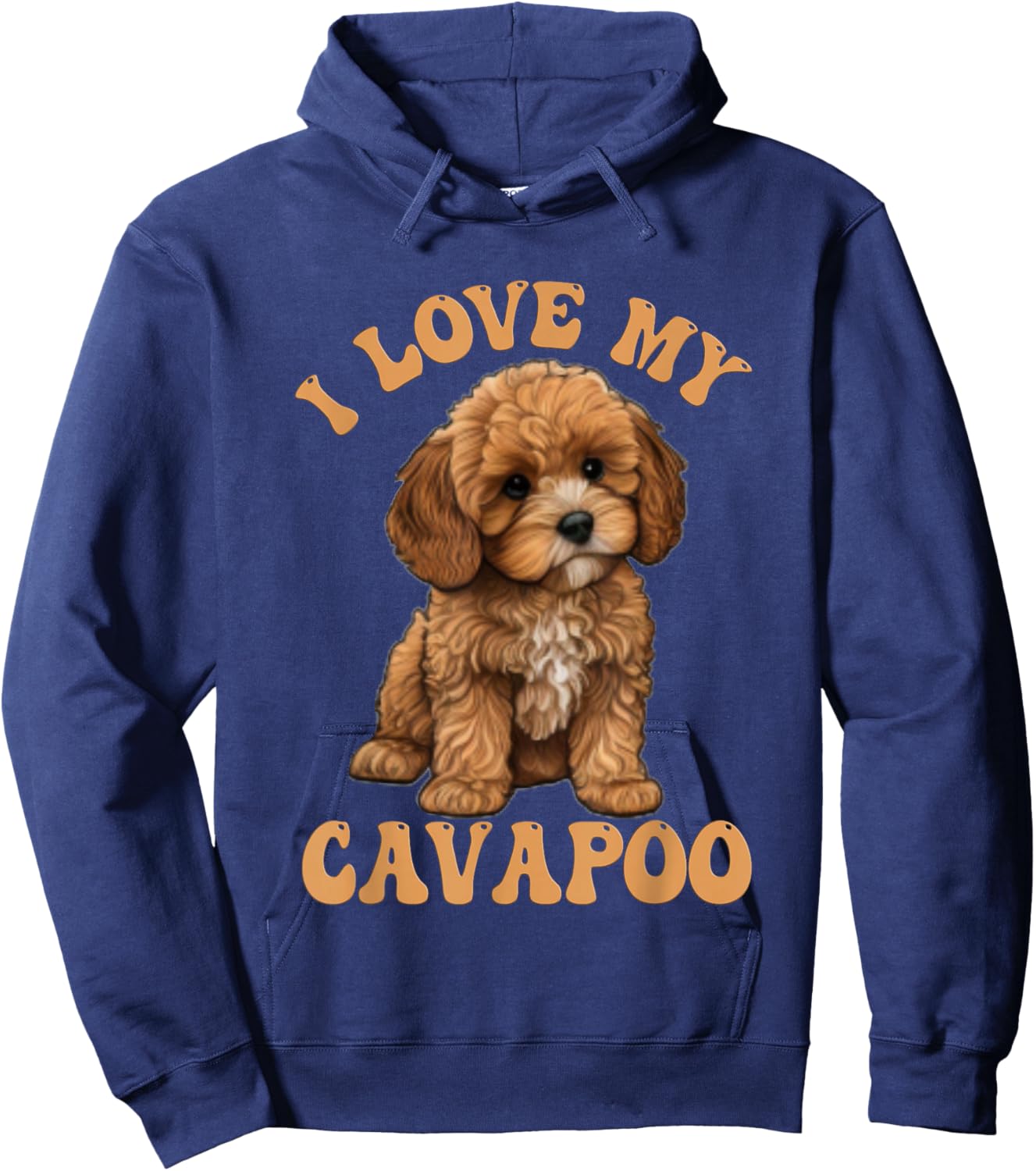 I Love My Cavapoo Santa Christmas Xmas Dog for mom dad Kids Hoodie - Hoodie | Navy