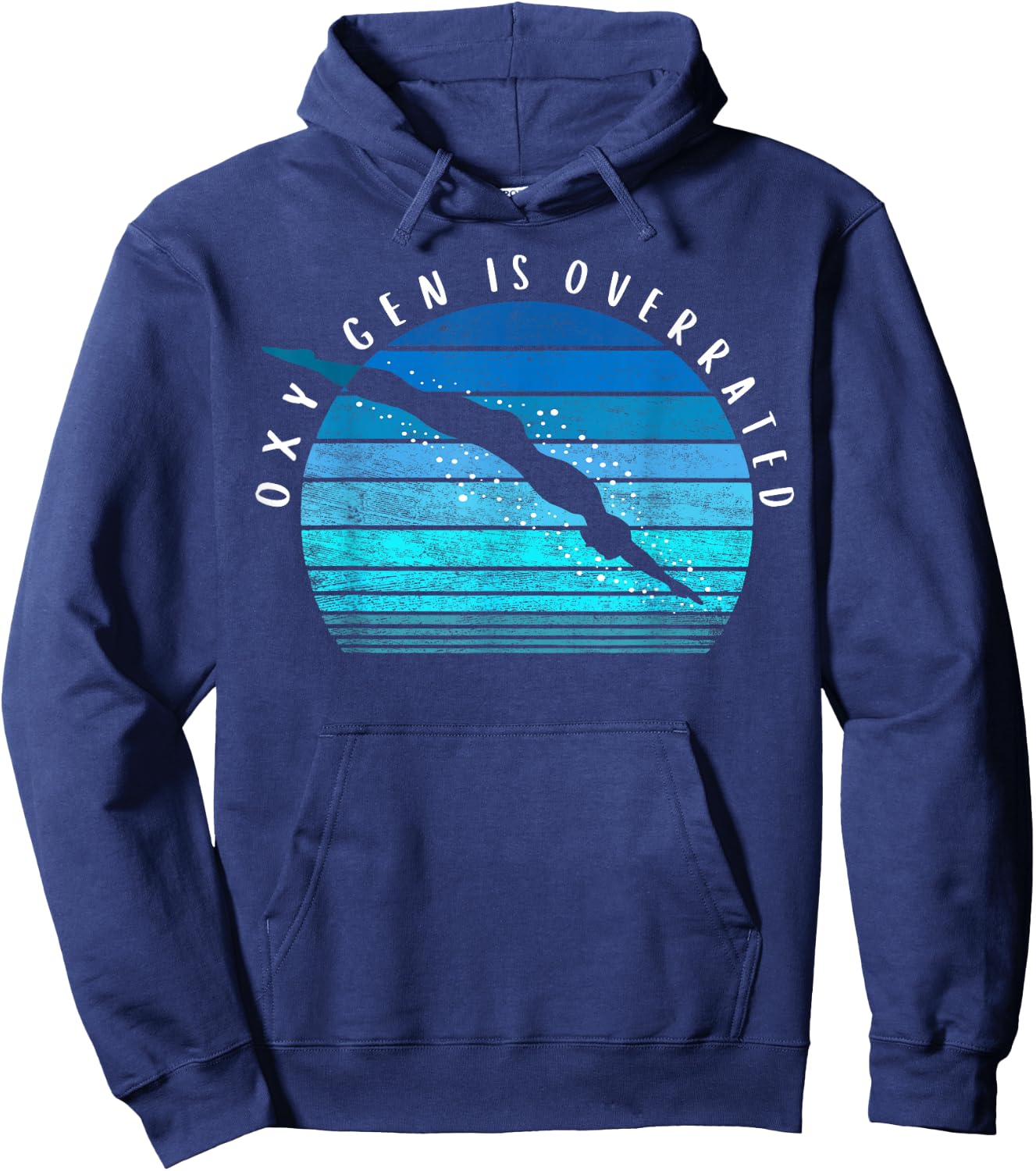Oxygen is Overrated Swimmer Swim Team Coach Swimming Hoodie - Hoodie | Navy