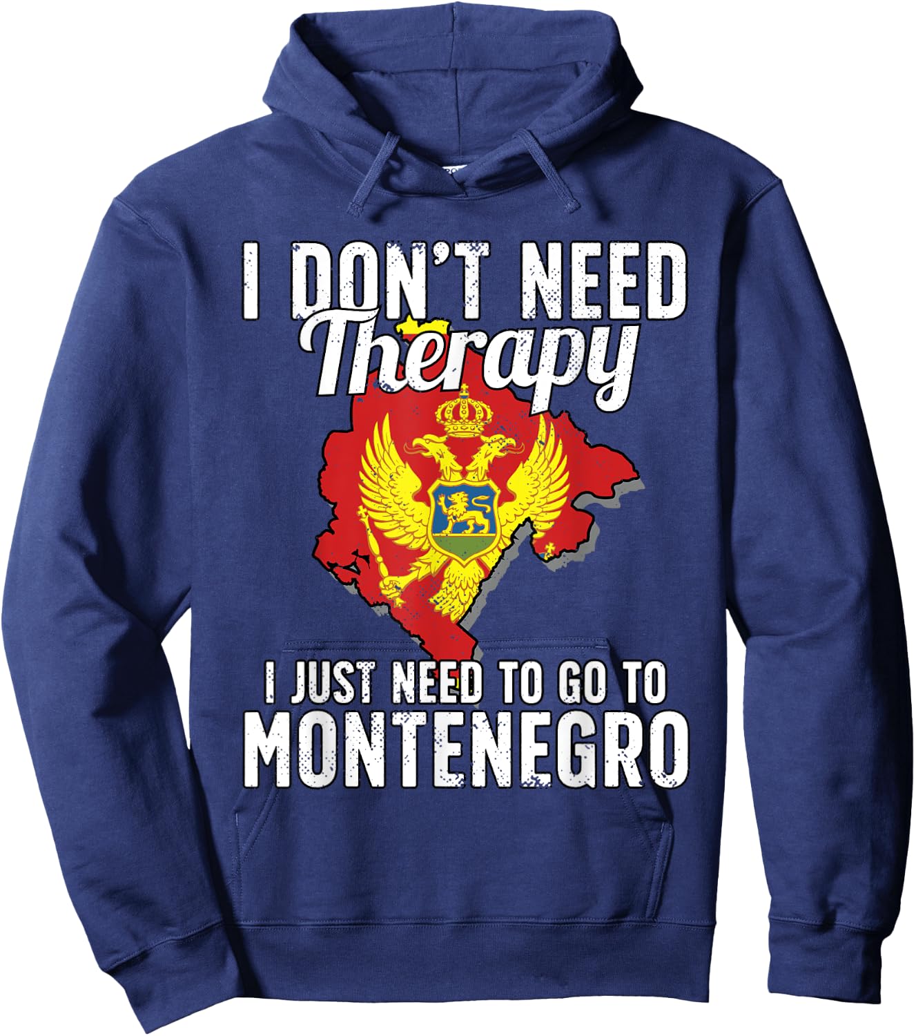 Montenegrin Flag I Montenegro Flag I Vacation Montenegro Hoodie - Hoodie | Navy