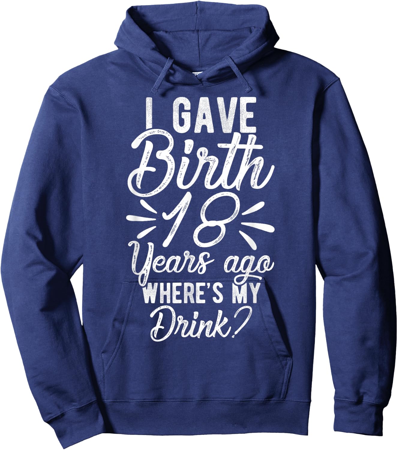 18th Birthday Mom of 18 Year Old Son Daughter Birthday Hoodie - Hoodie | Navy