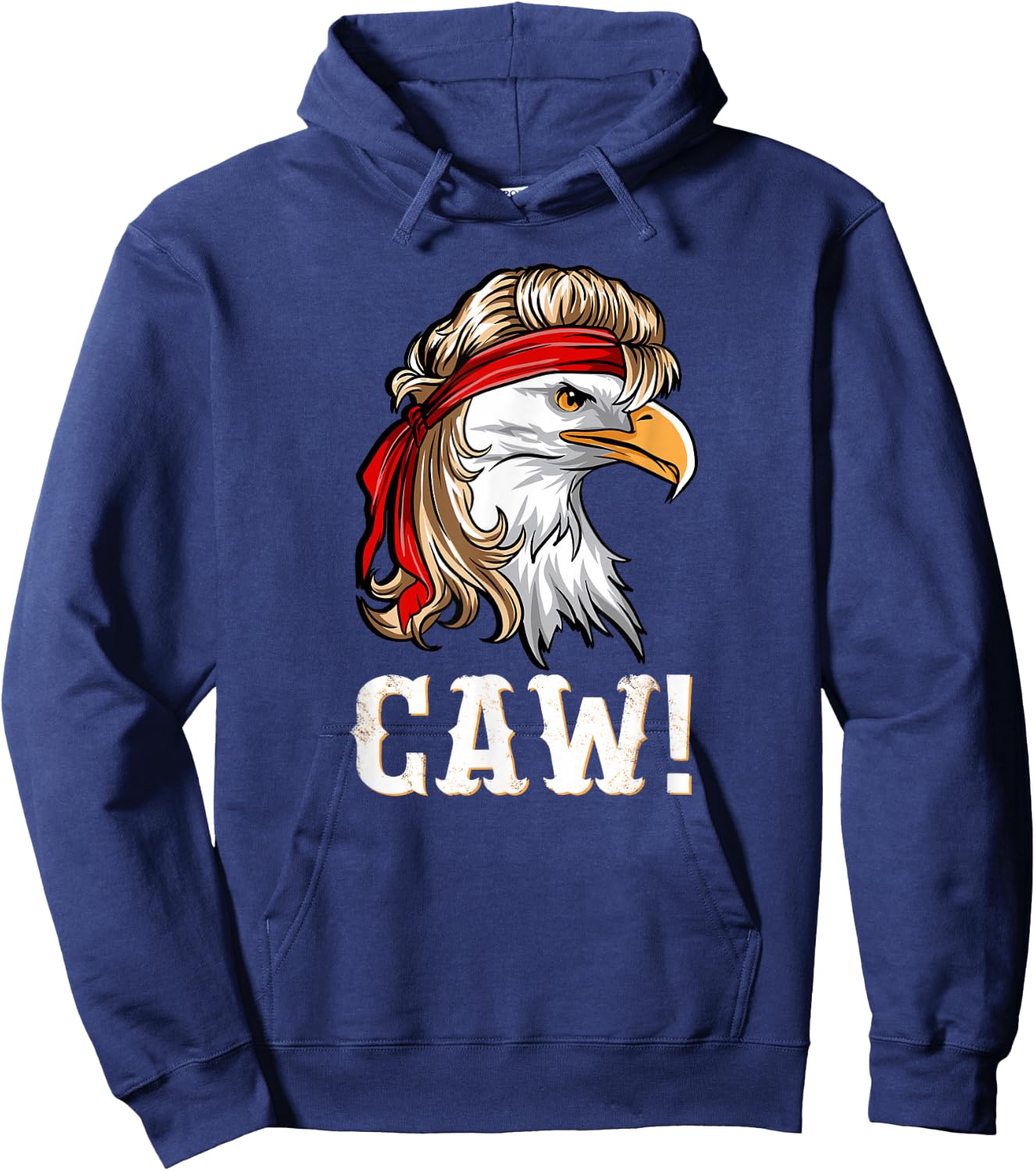 Funny Patriotic Eagle Caw 4th of July American Flag USA Kids Men Hoodie - Hoodie | Navy