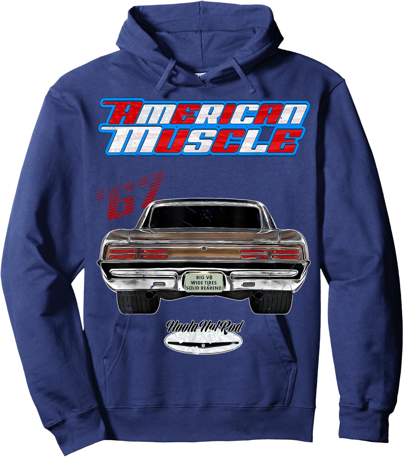 1967 GTO,Tempest,Muscle Car,Hot Rod,Rockabilly,distressed Hoodie - Hoodie | Navy