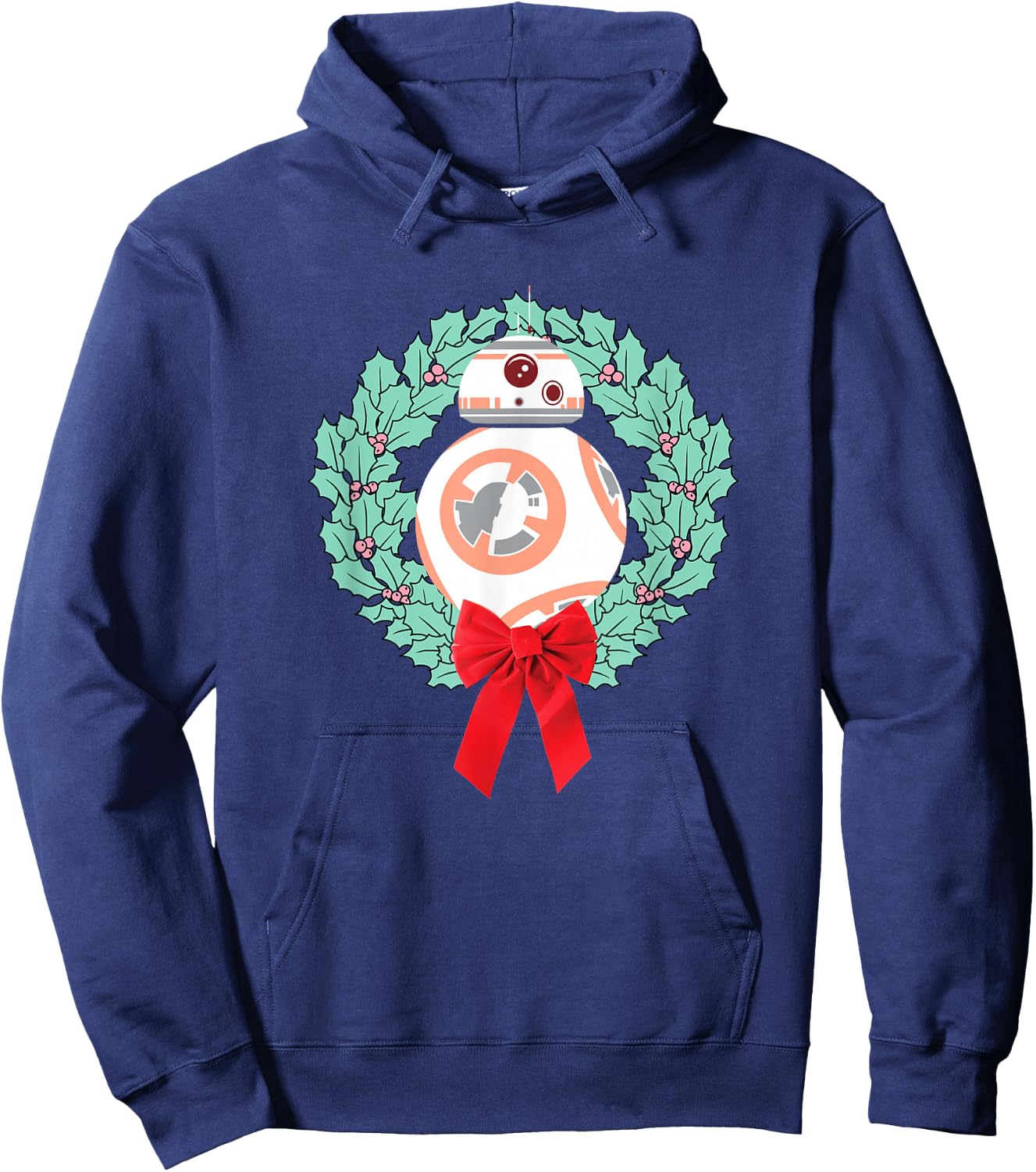 Star Wars The Force Awakens Christmas Crown BB-8 Chest Logo Hoodie - Hoodie | Navy
