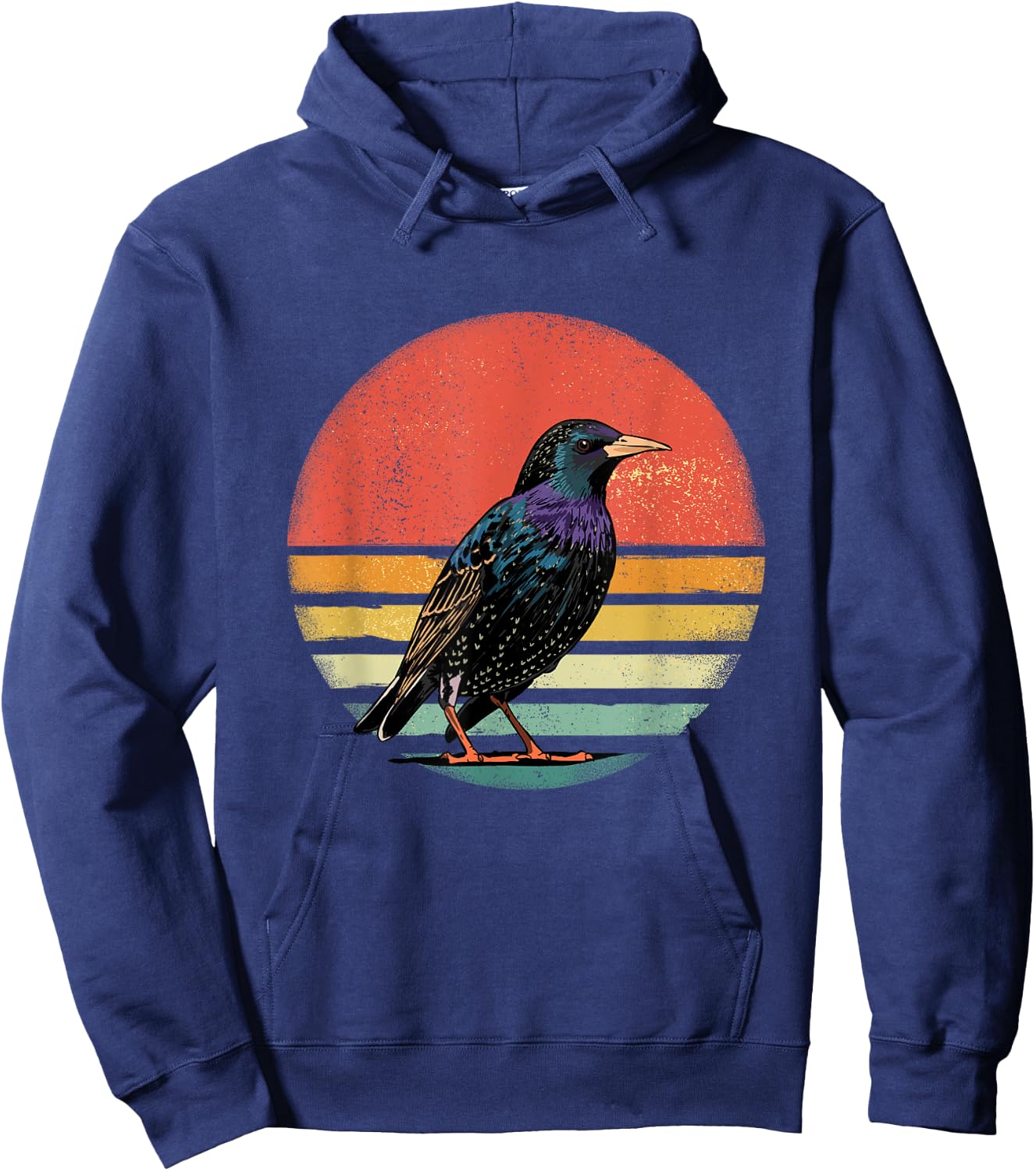 Retro Vintage Starling Nature Starling Bird Watcher Hoodie - Hoodie | Navy
